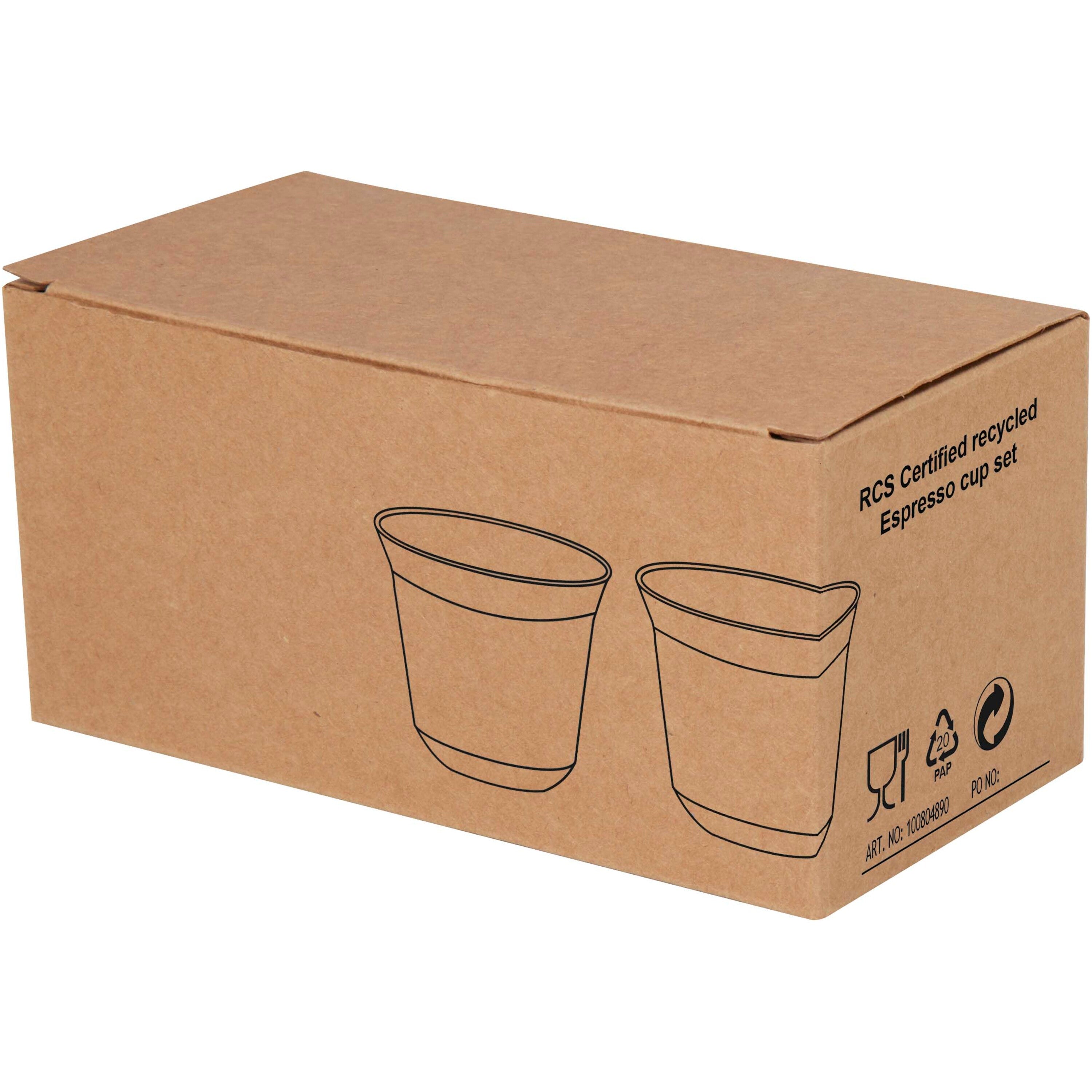 Duo Recycled Stainless Steel Espresso Cup Set