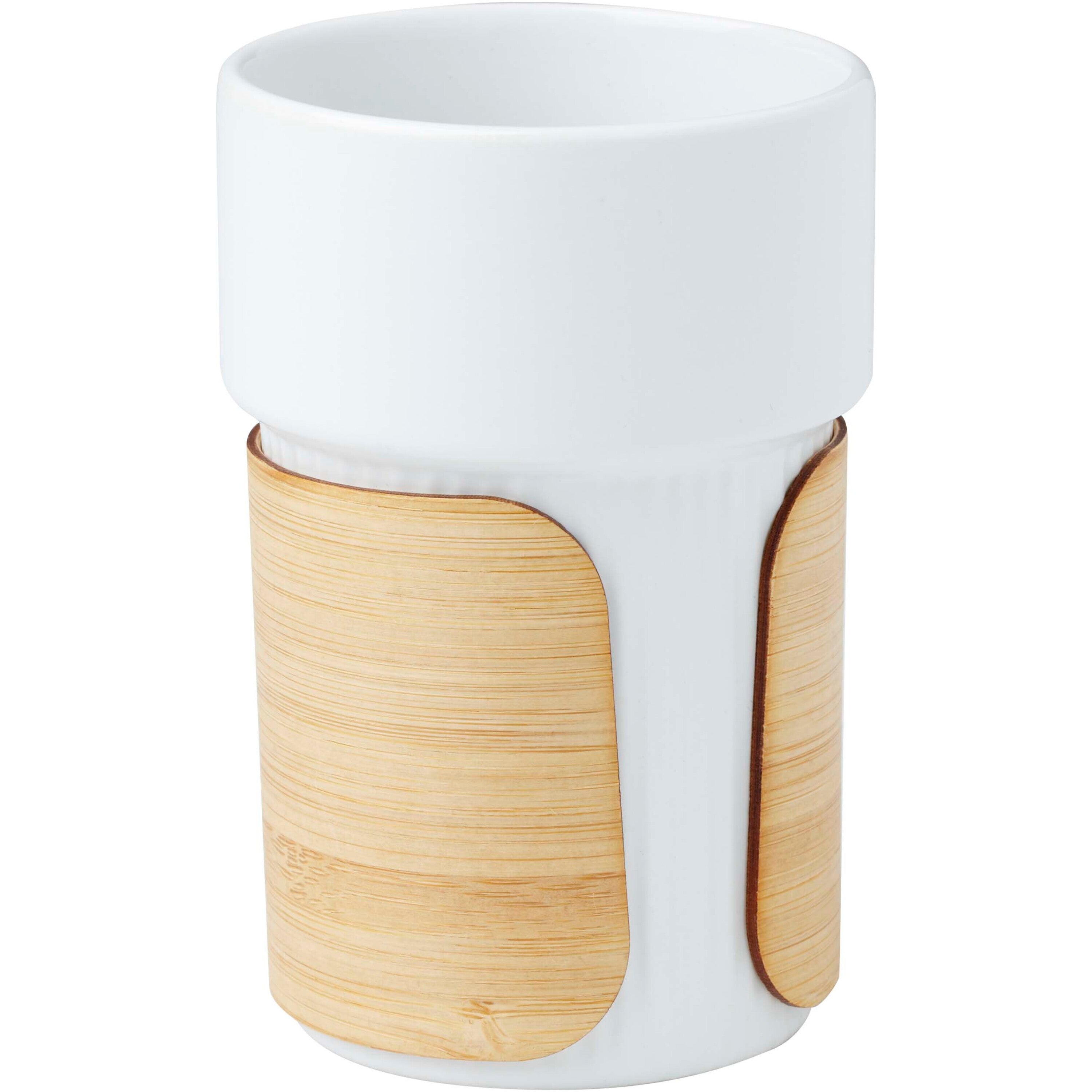 Ceramic Tumbler with Bamboo Sleeve