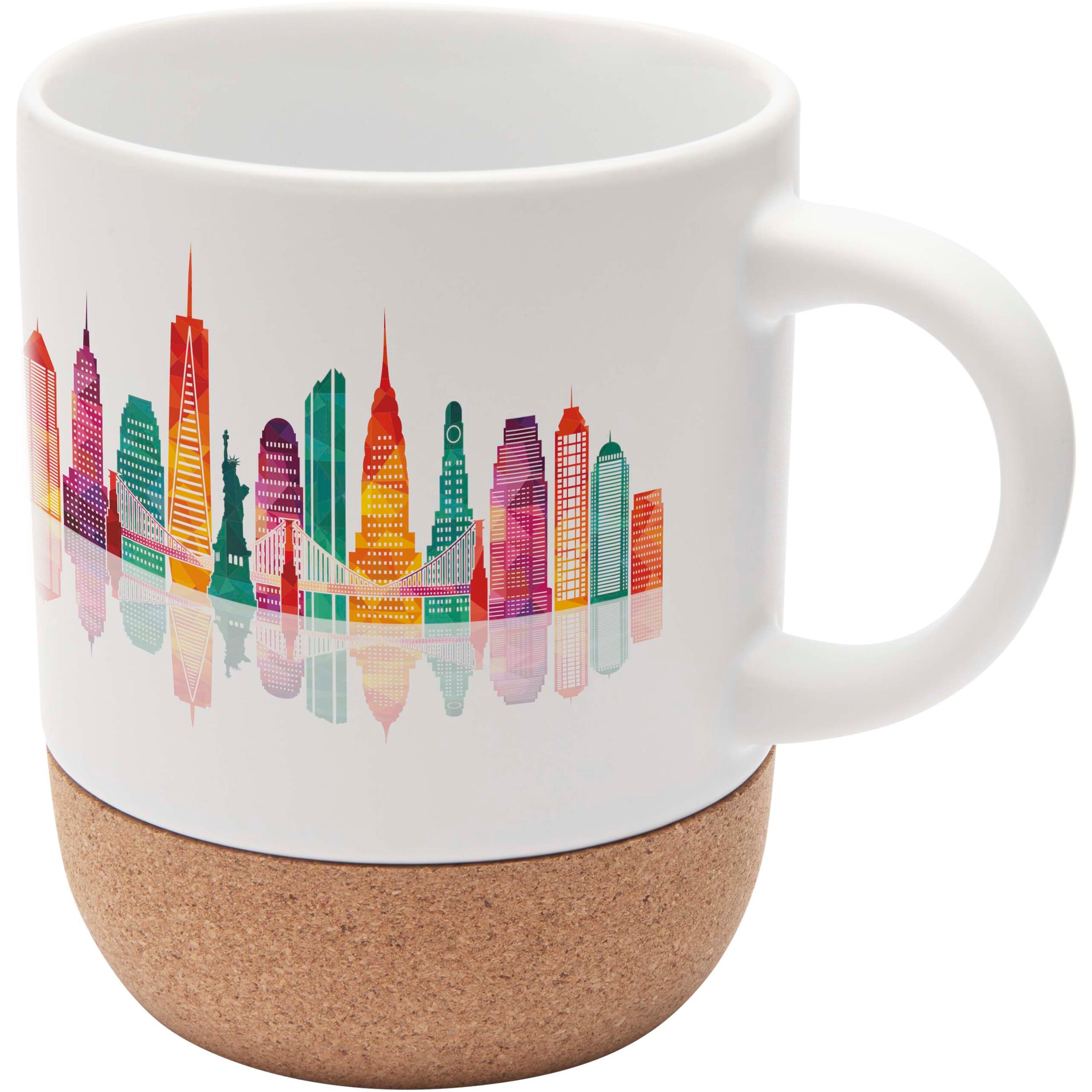 Billie Glossy Ceramic Mug with Cork Base