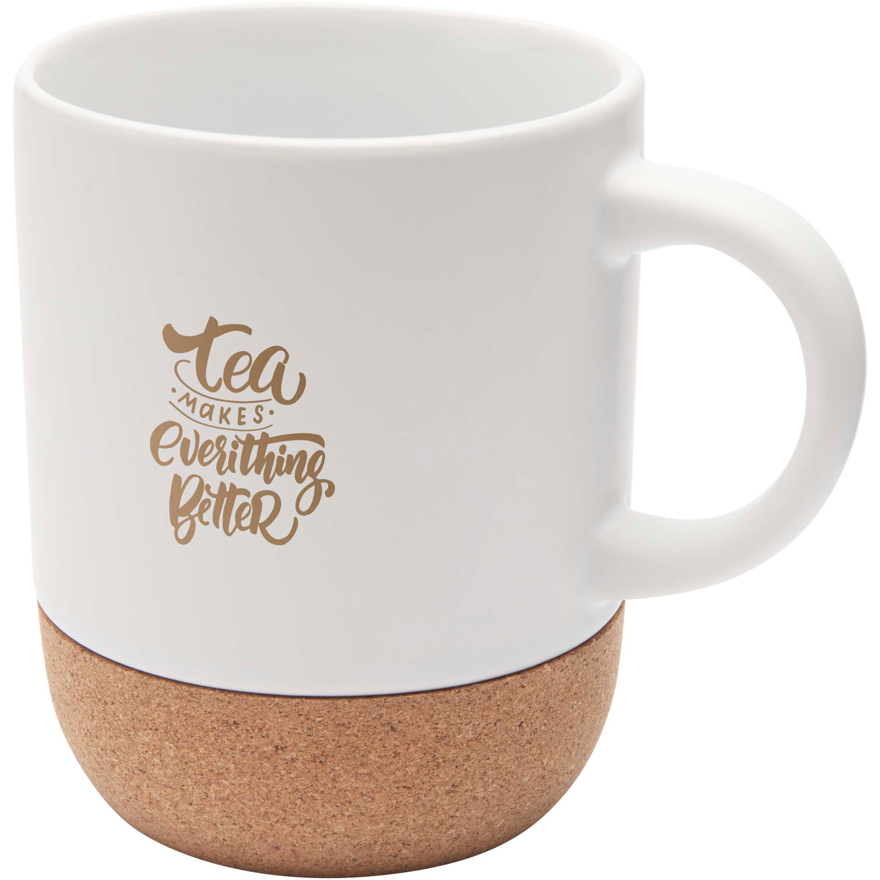 Billie Matte Ceramic Mug with Cork Base