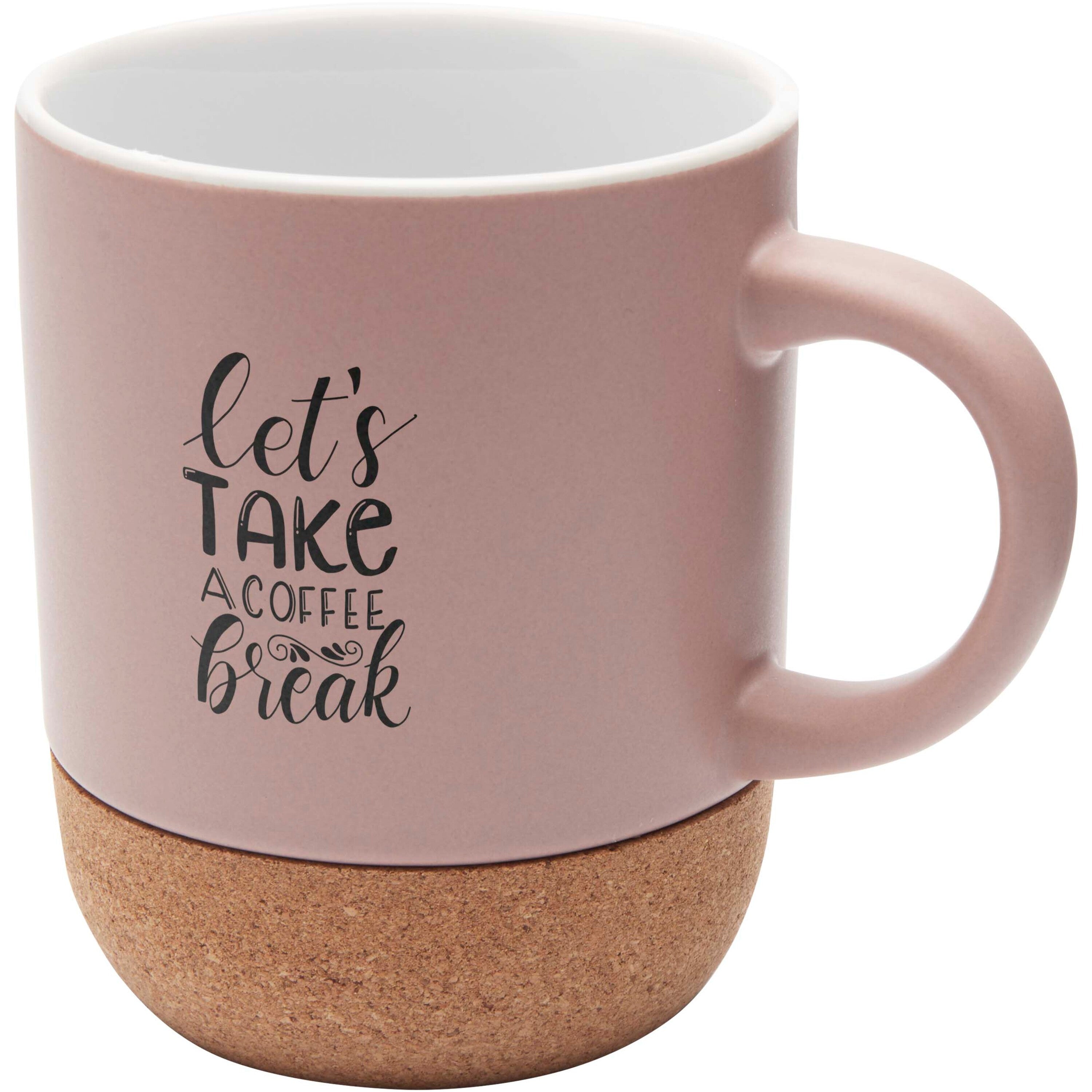 Billie Matte Ceramic Mug with Cork Base