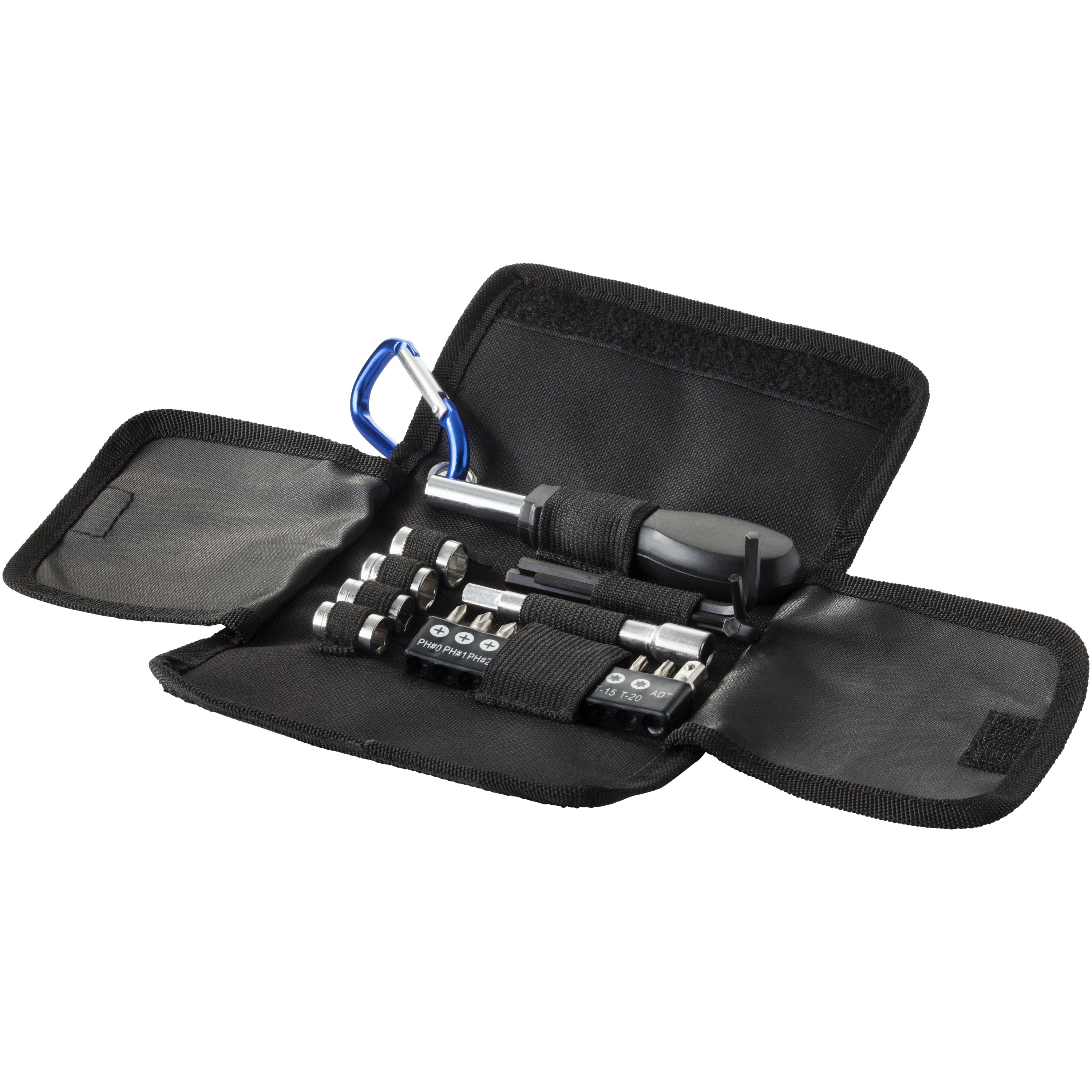 19-Piece Tool Set with Carabiner Clip