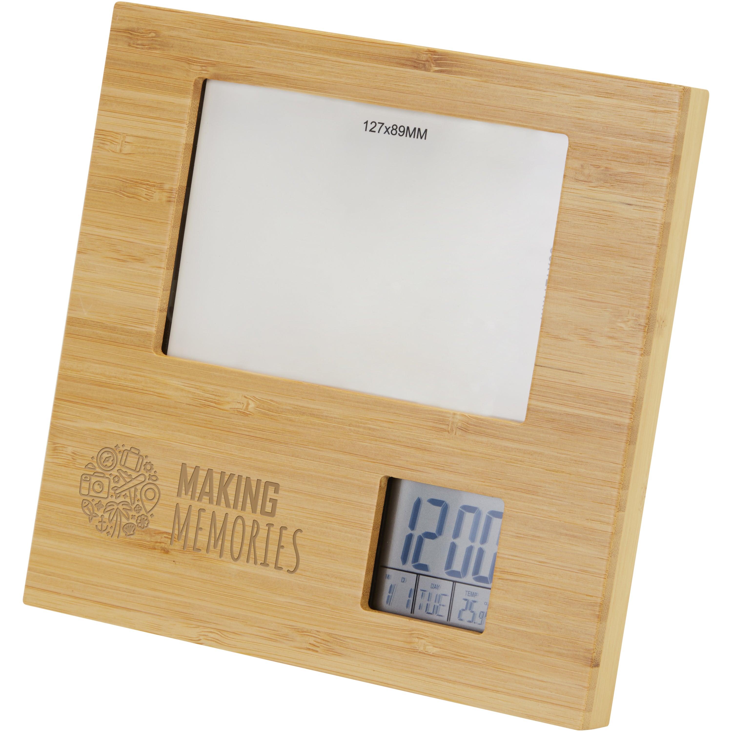 Bamboo Picture Frame with Thermometer