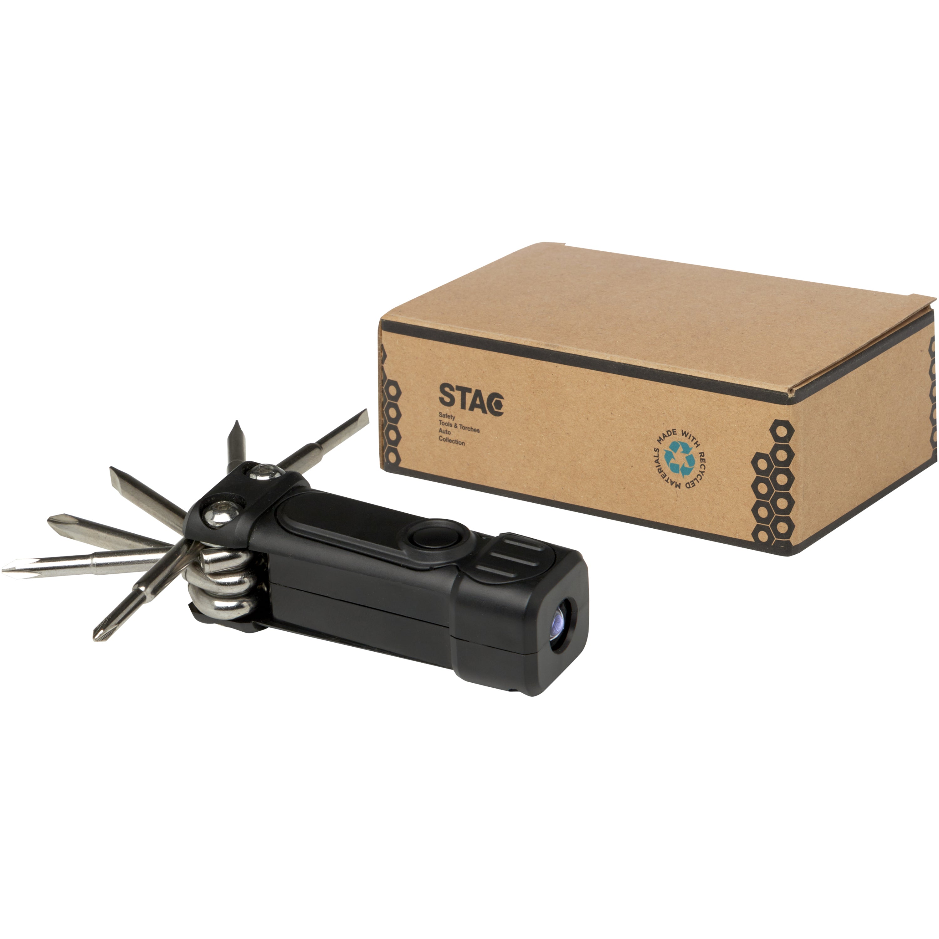 Octo 8-in-1 Upcycled Multi Tool Screwdriver Torch