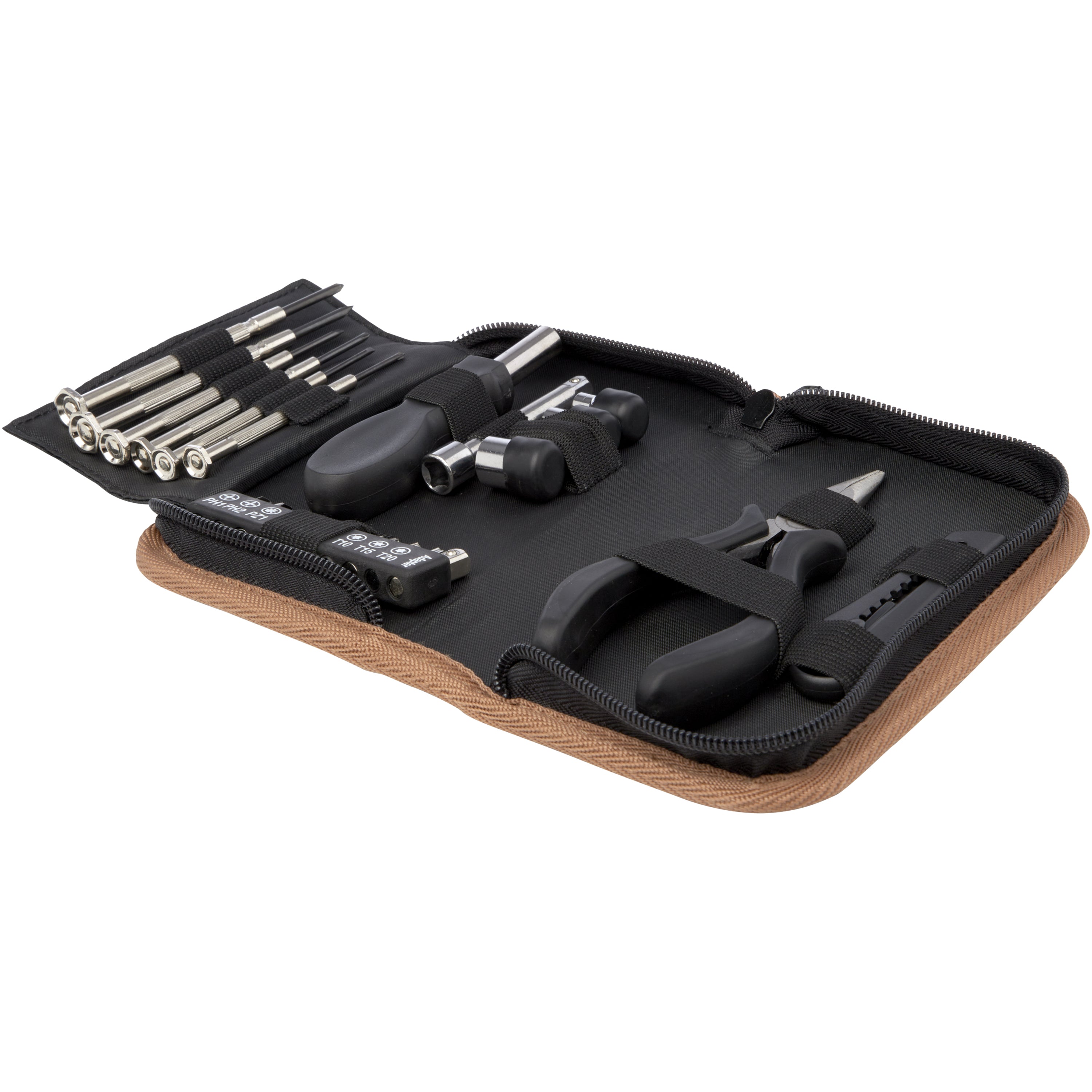 Spike 24-Piece Recycled Plastic Tool Set in Cork Pouch
