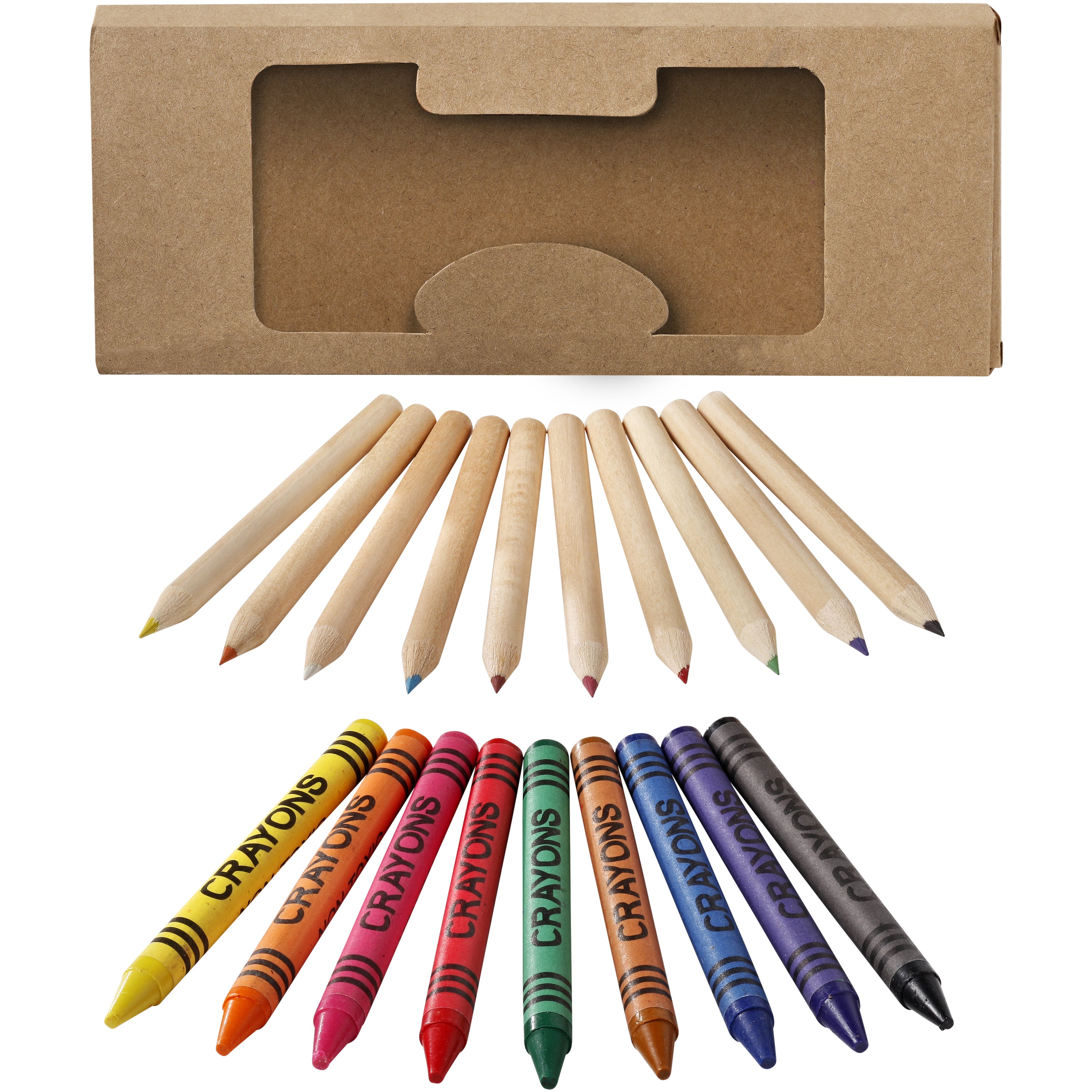 19-Piece Coloured Pencil and Crayon Set