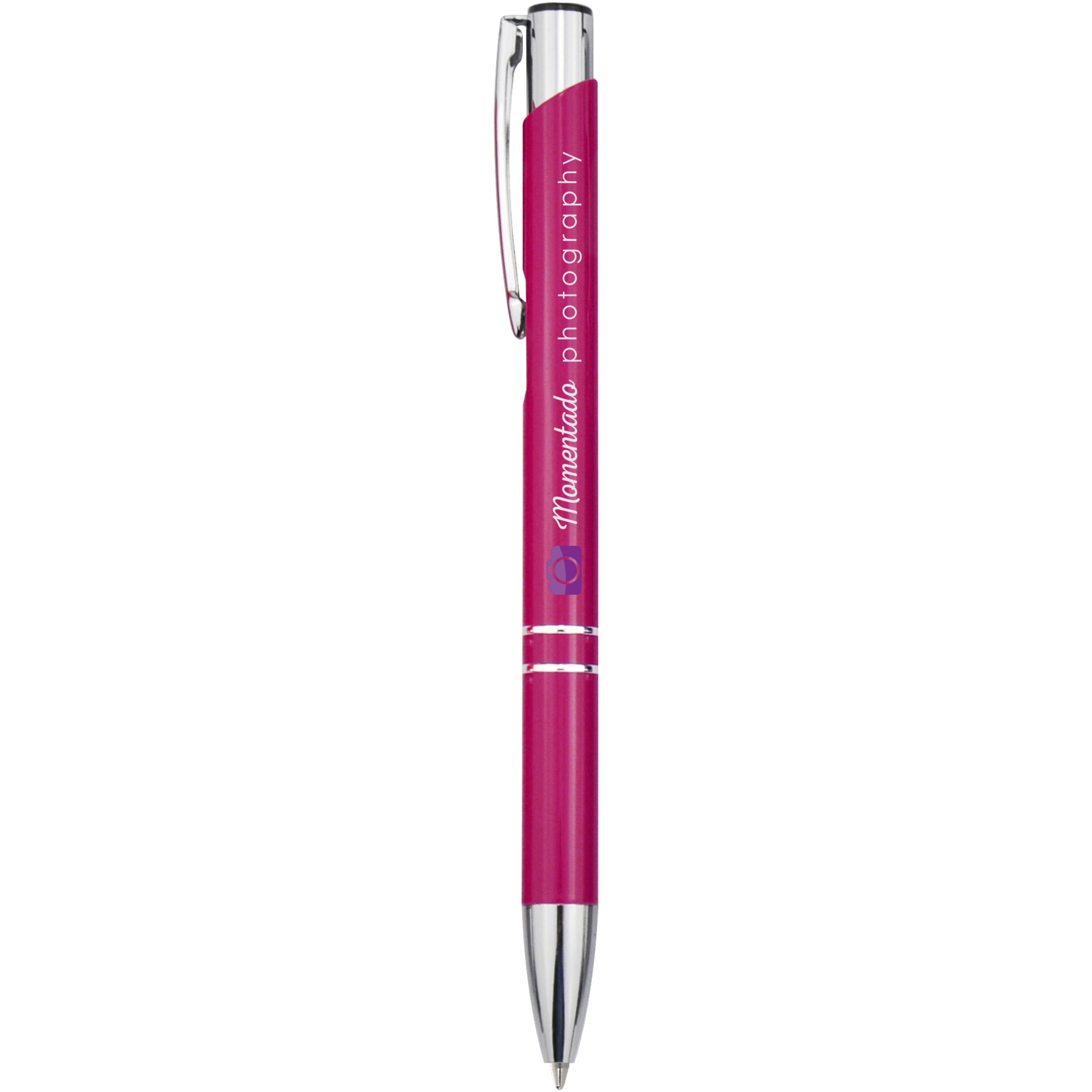 Moneta Click Action Ballpoint Pen in Aluminium