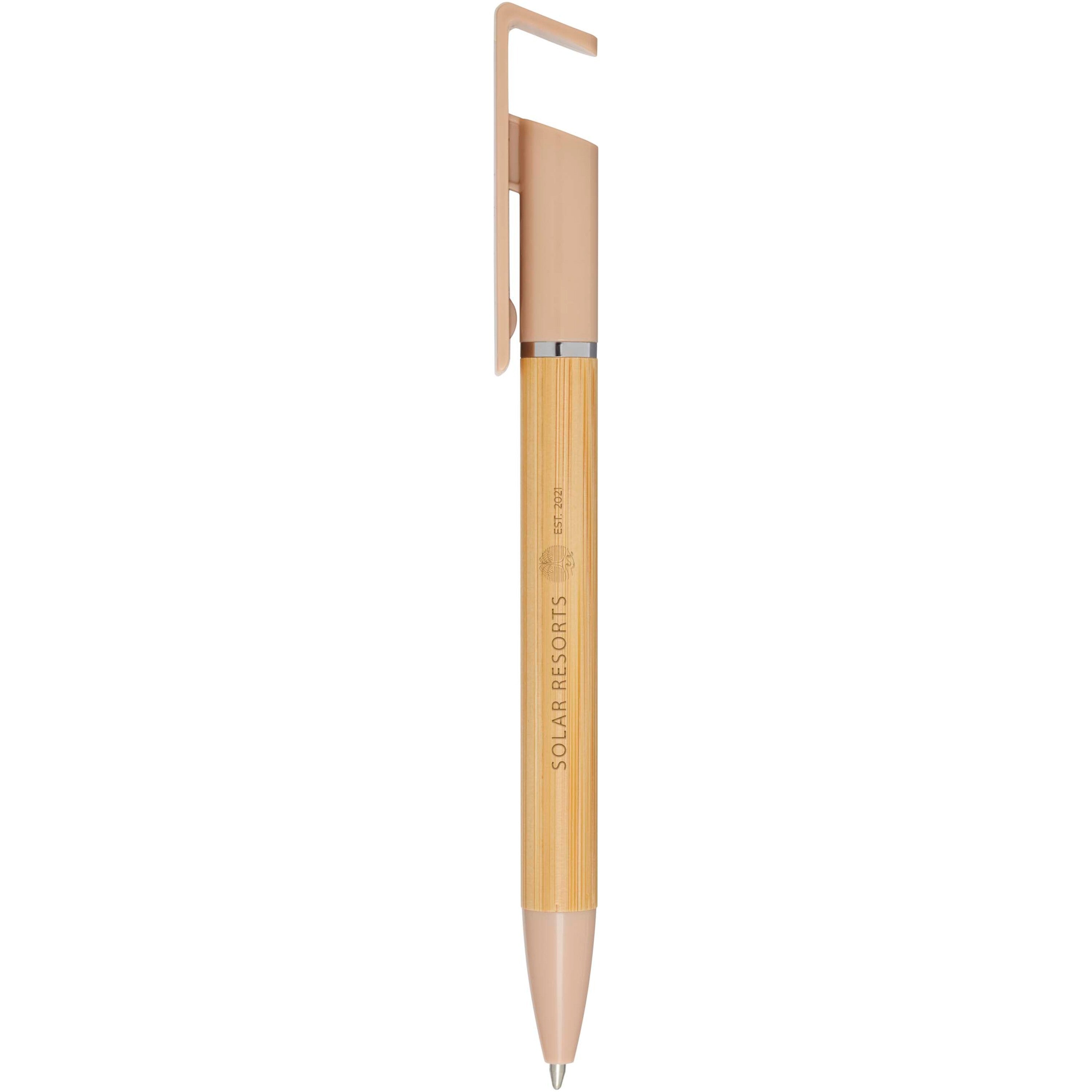 Bamboo Phone Holder Ballpoint Pen