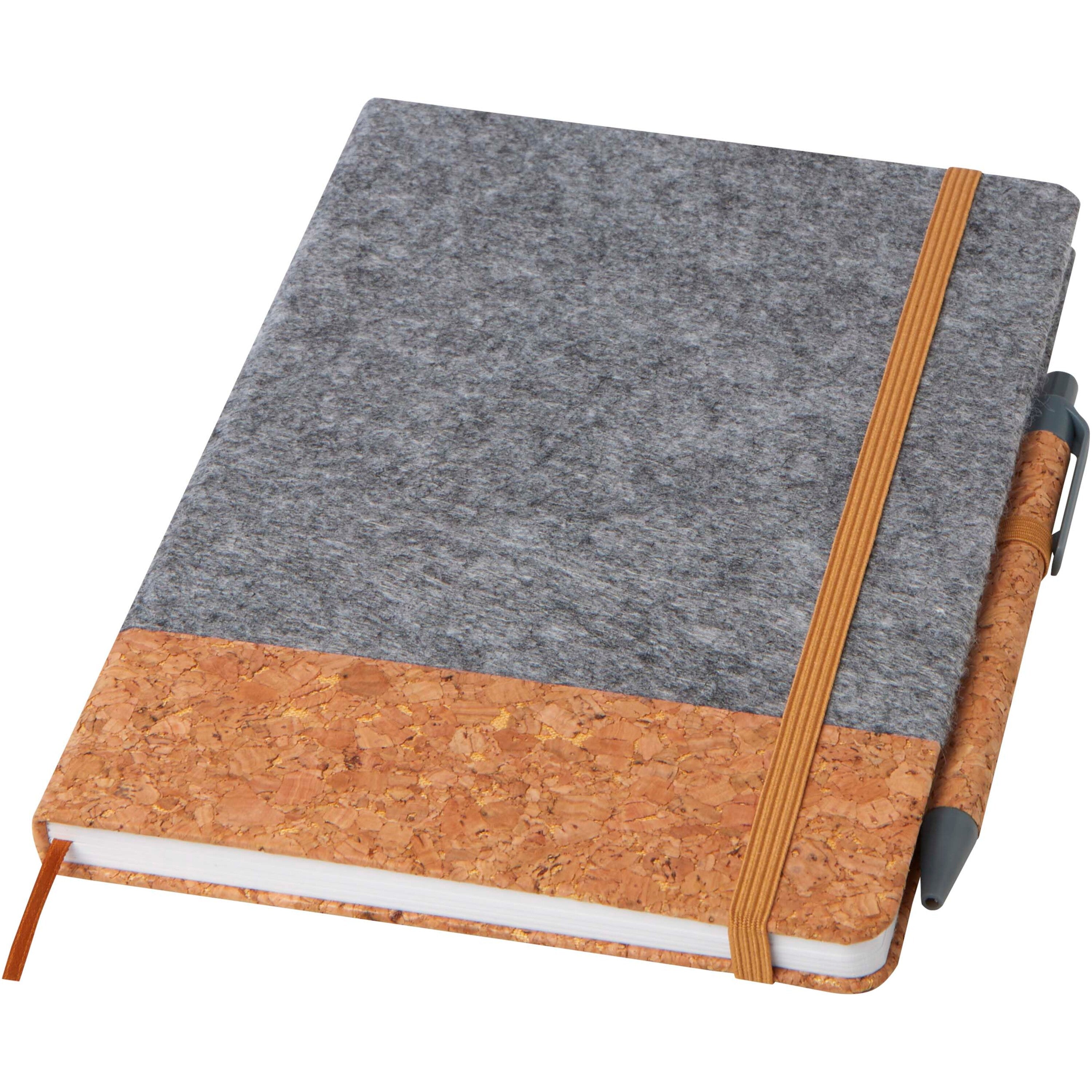 Cork and Recycled Felt A5 Hard Cover Notebook