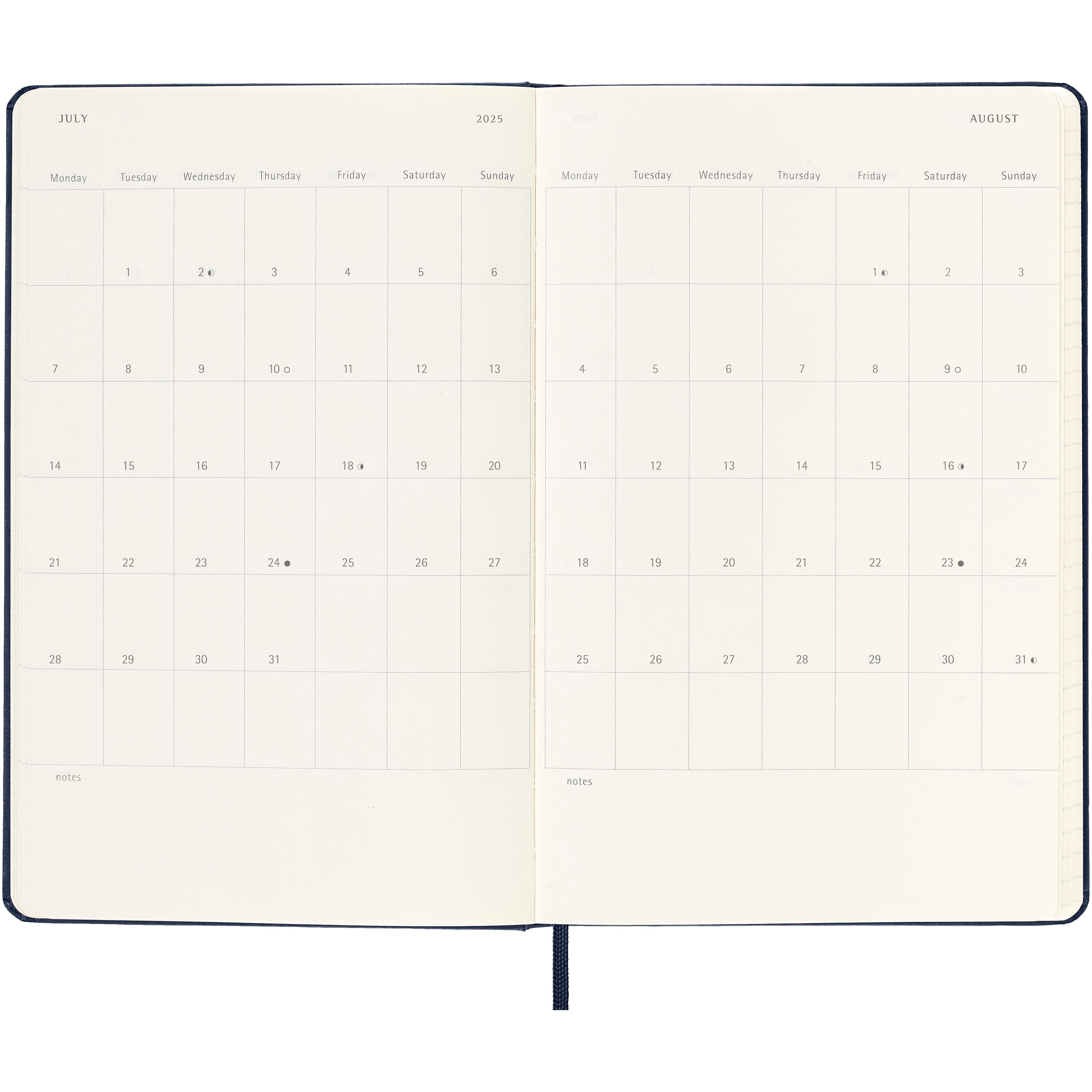 Moleskine Horizontal Hard Cover Weekly Planner