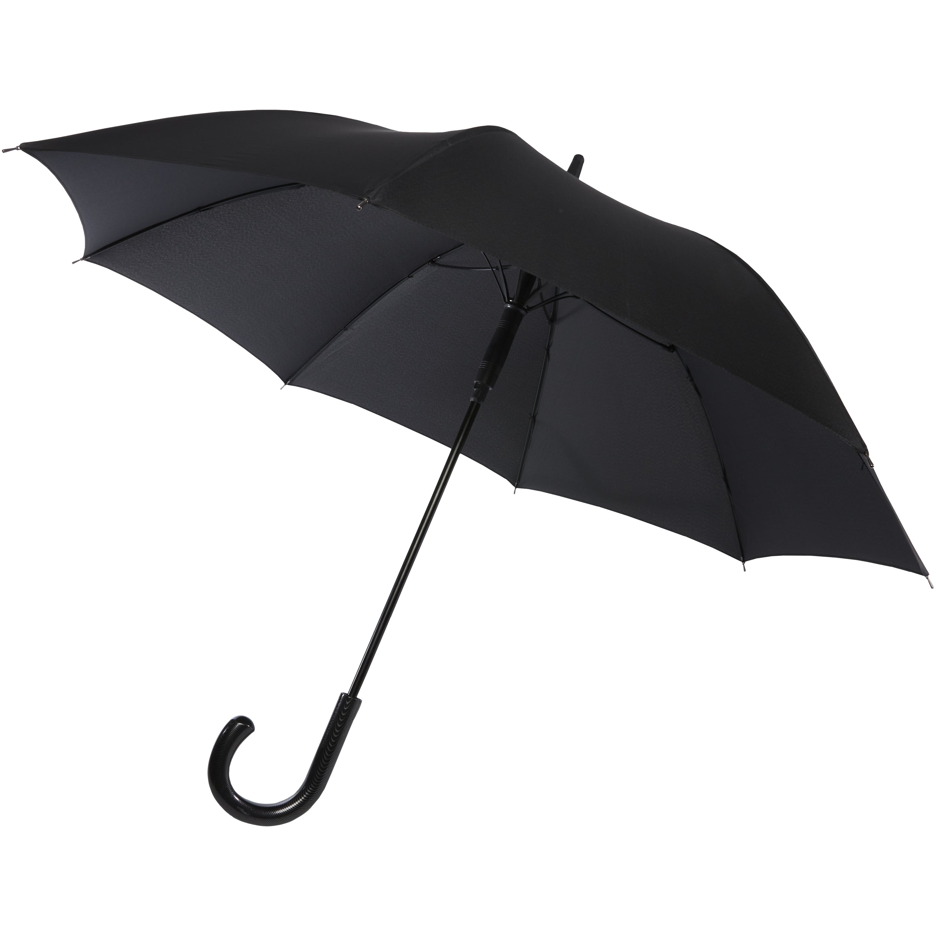 Carbon Look Umbrella with Crooked Handle