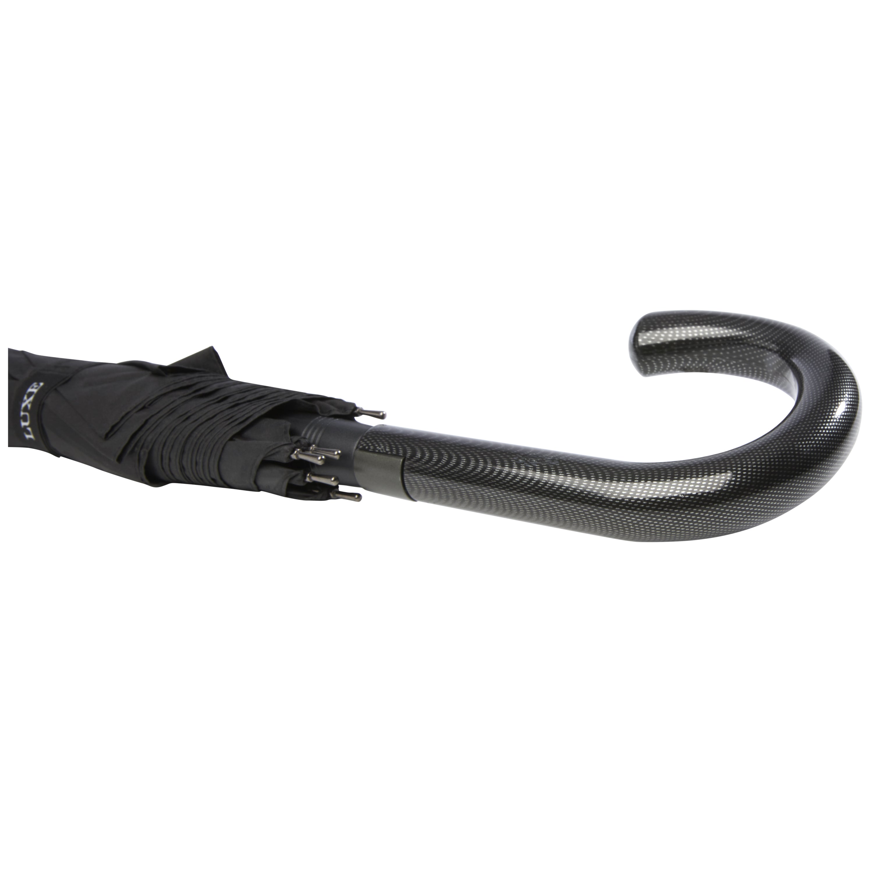 Carbon Look Umbrella with Crooked Handle