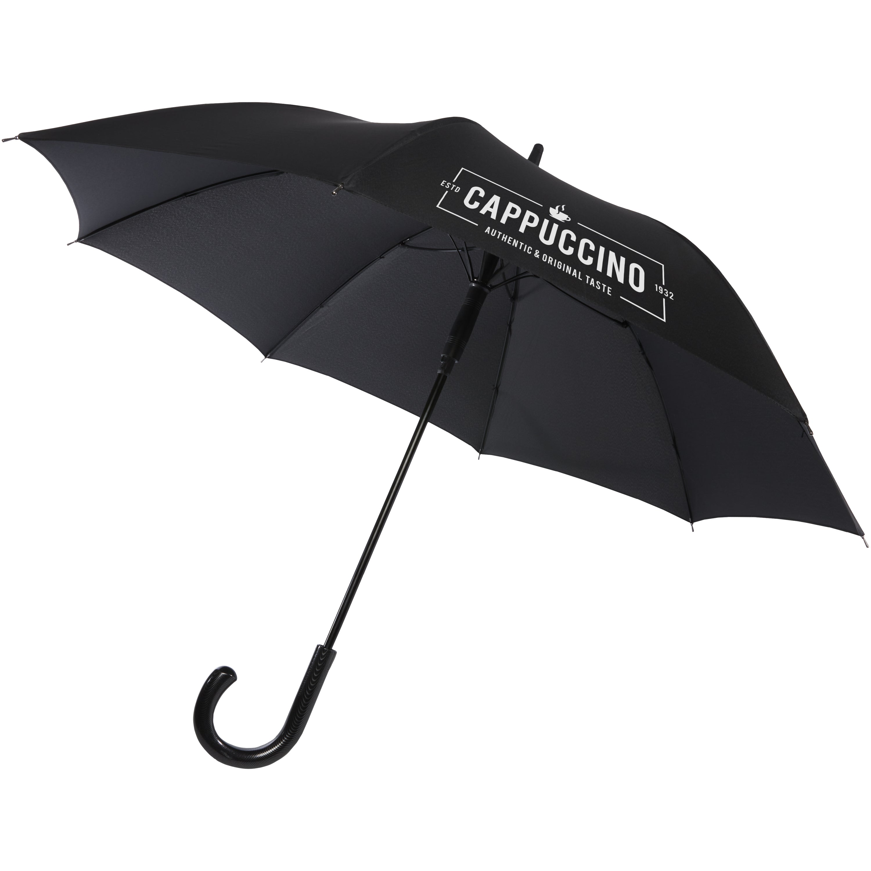 Carbon Look Umbrella with Crooked Handle