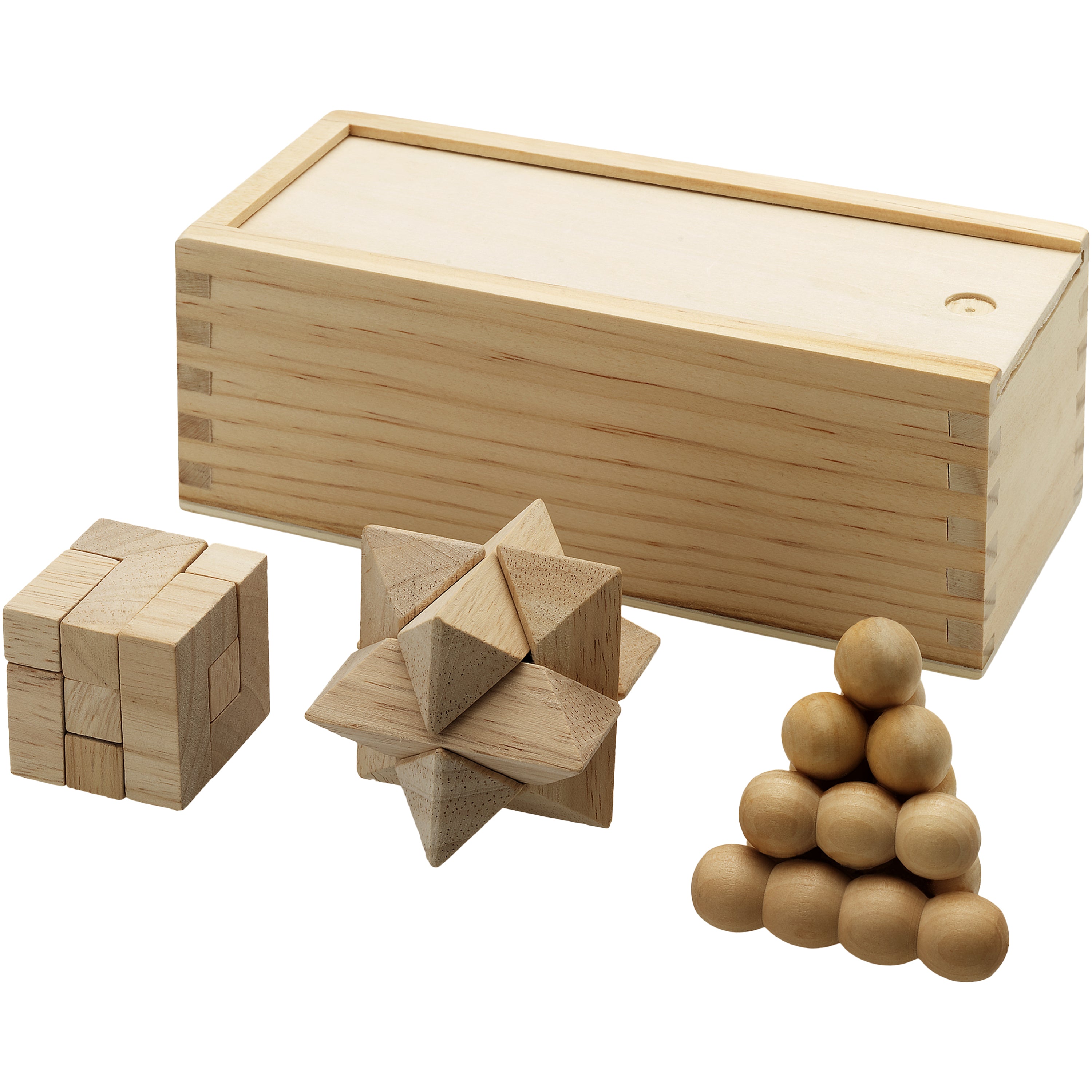 Brainiac 3-in-1 Wooden Brain Teaser Set