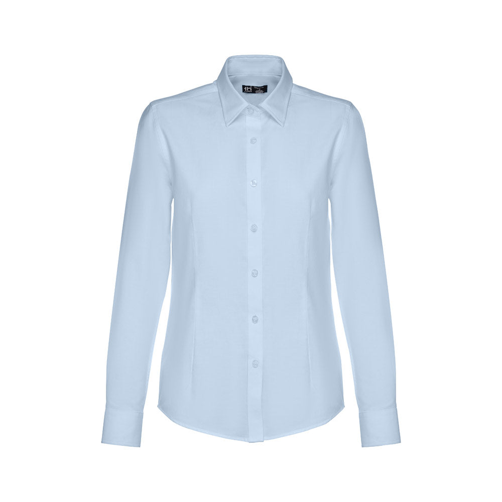 Thc Tokyo Women Ii. Women's Long-Sleeved Oxford Shirt With Pearl Coloured Buttons