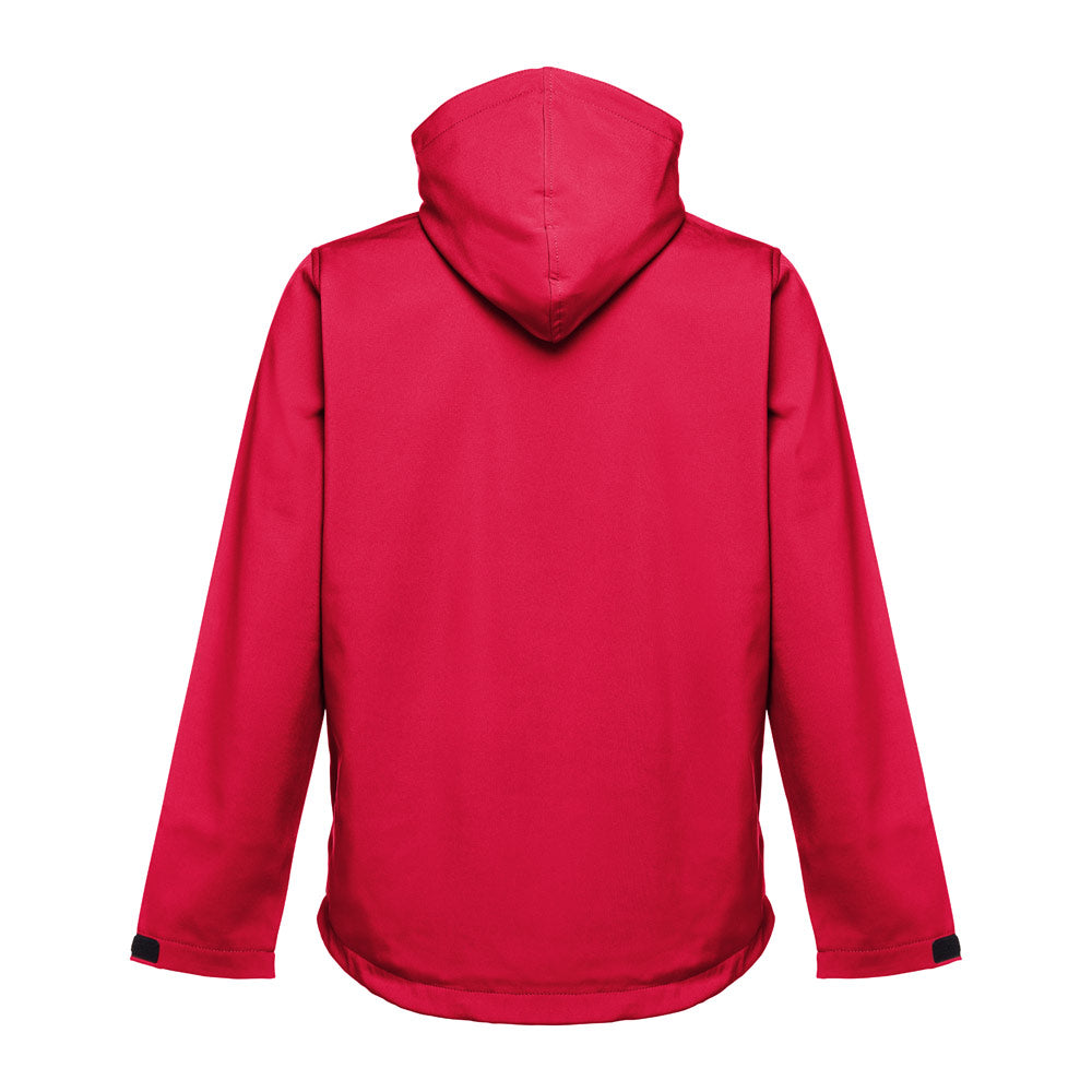 Thc Zagreb Ii. Men's Softshell Jacket With Detachable Hood And Rounded Back Hem