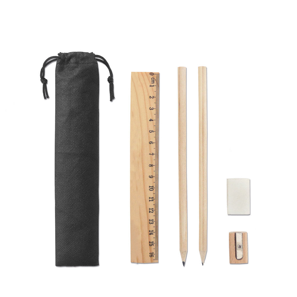 Pockety. Writing Set Supplied In A Non-Woven Pouch