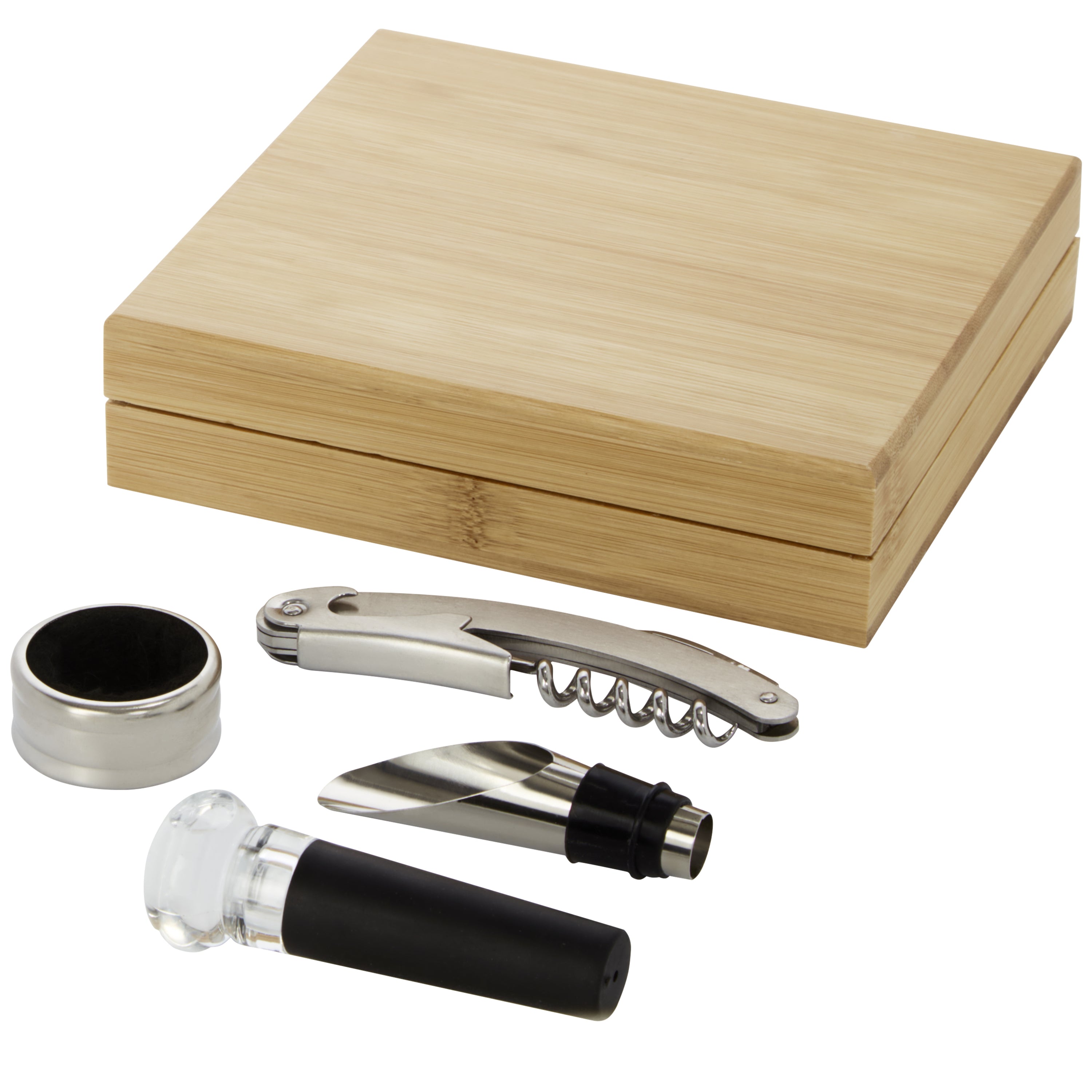 Syrat 4-Piece Wine Set in Bamboo Gift Box