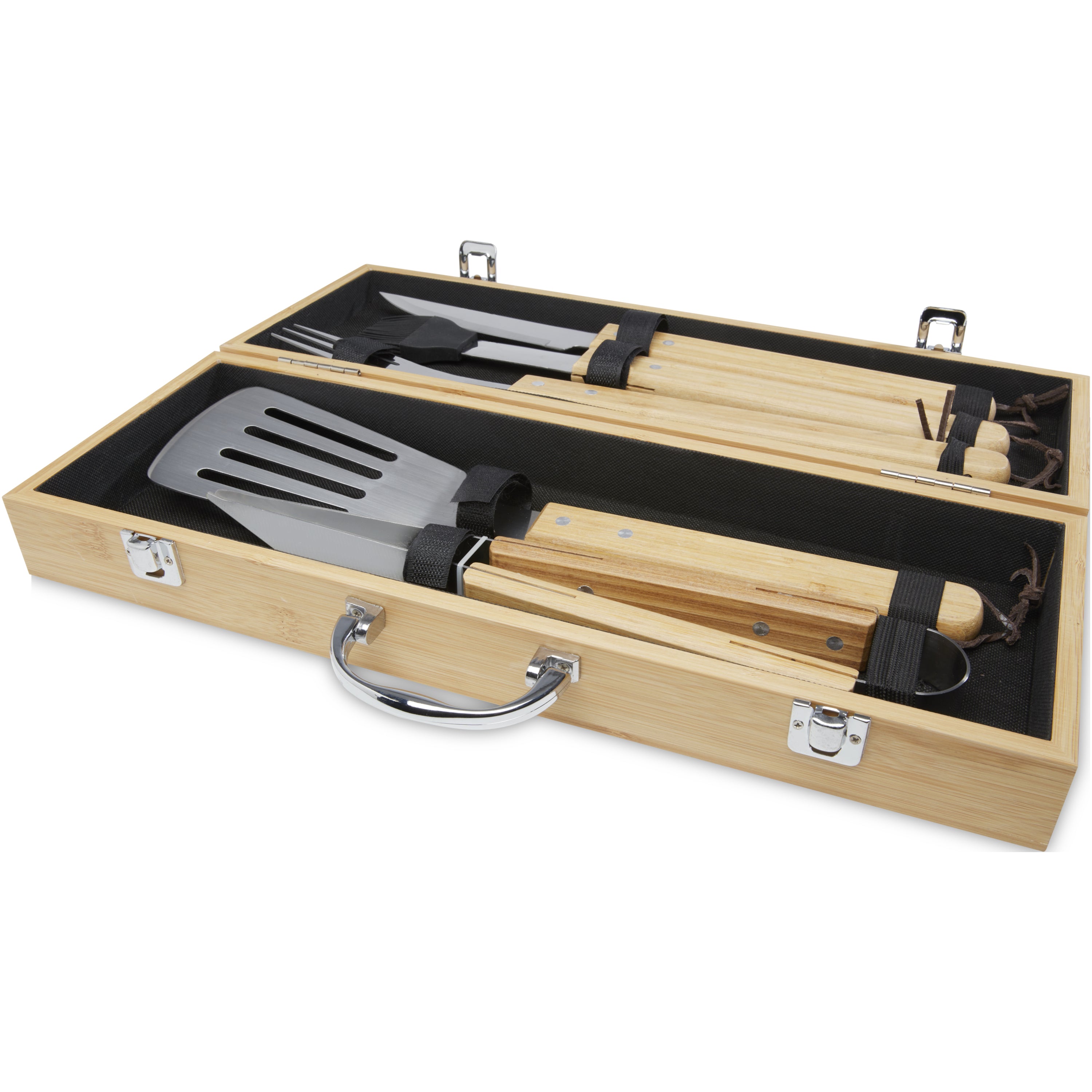 5-Piece Bamboo BBQ Tools Set