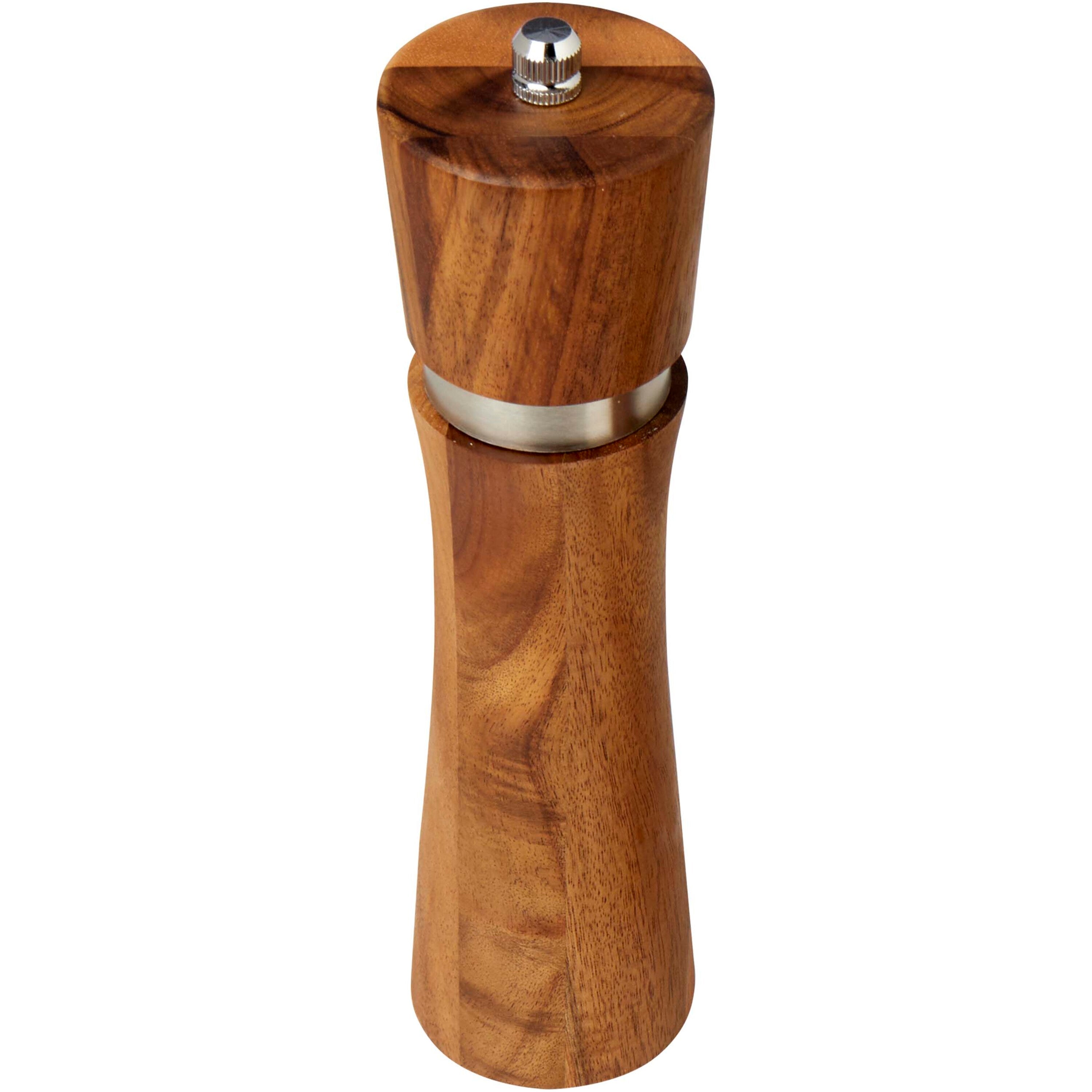 Ergonomic Wooden Salt or Pepper Mill