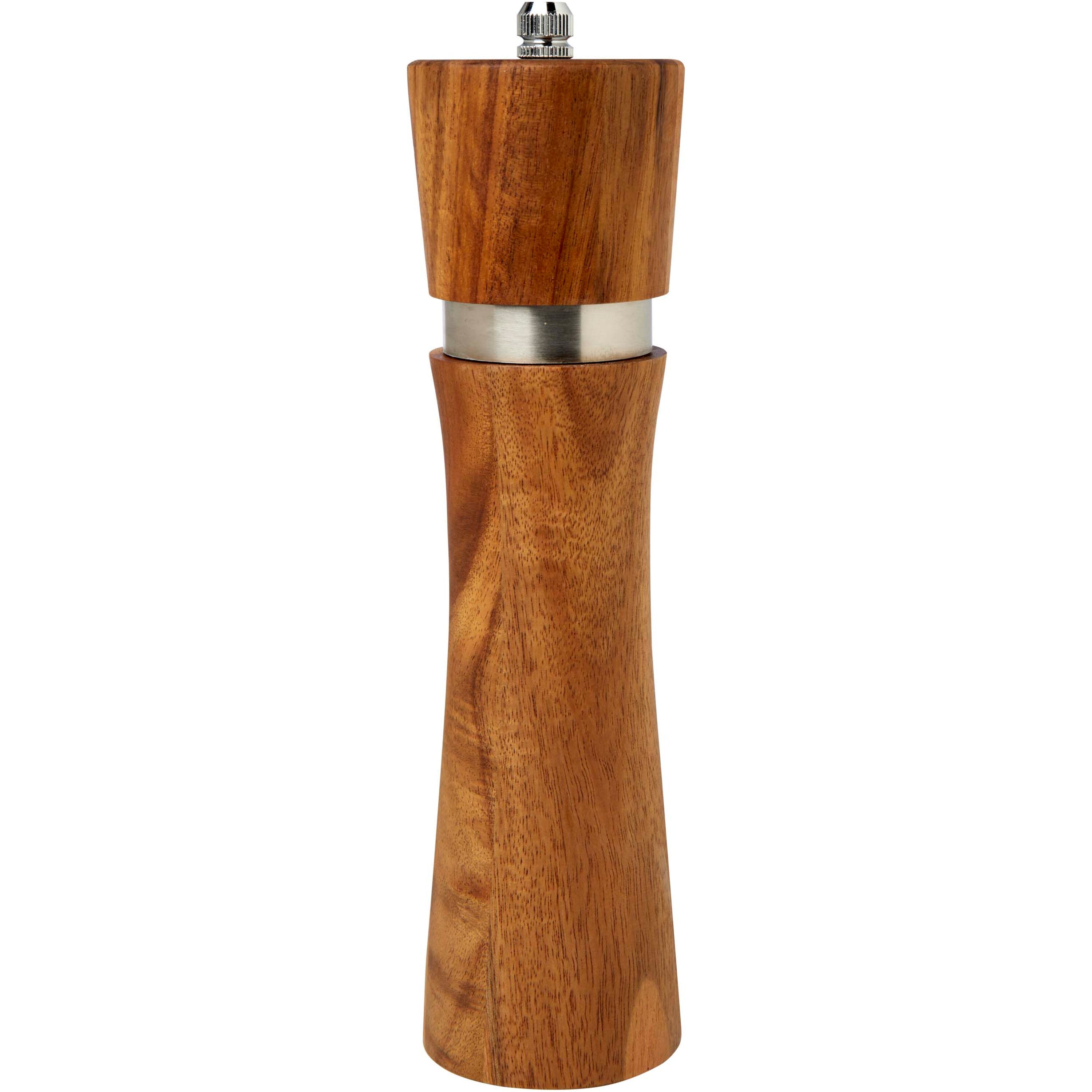 Ergonomic Wooden Salt or Pepper Mill