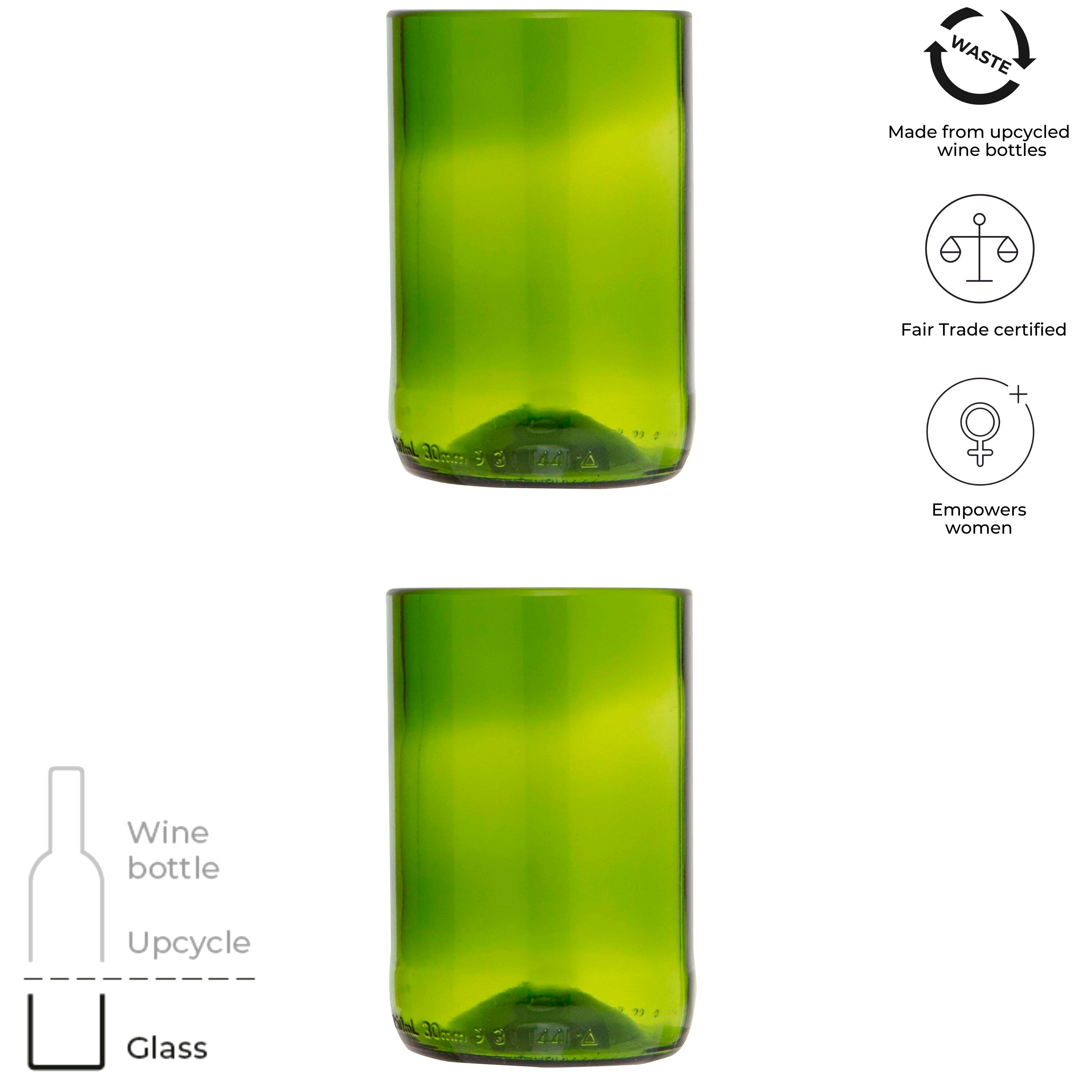 280ml Upcycled Drinking Glass Set