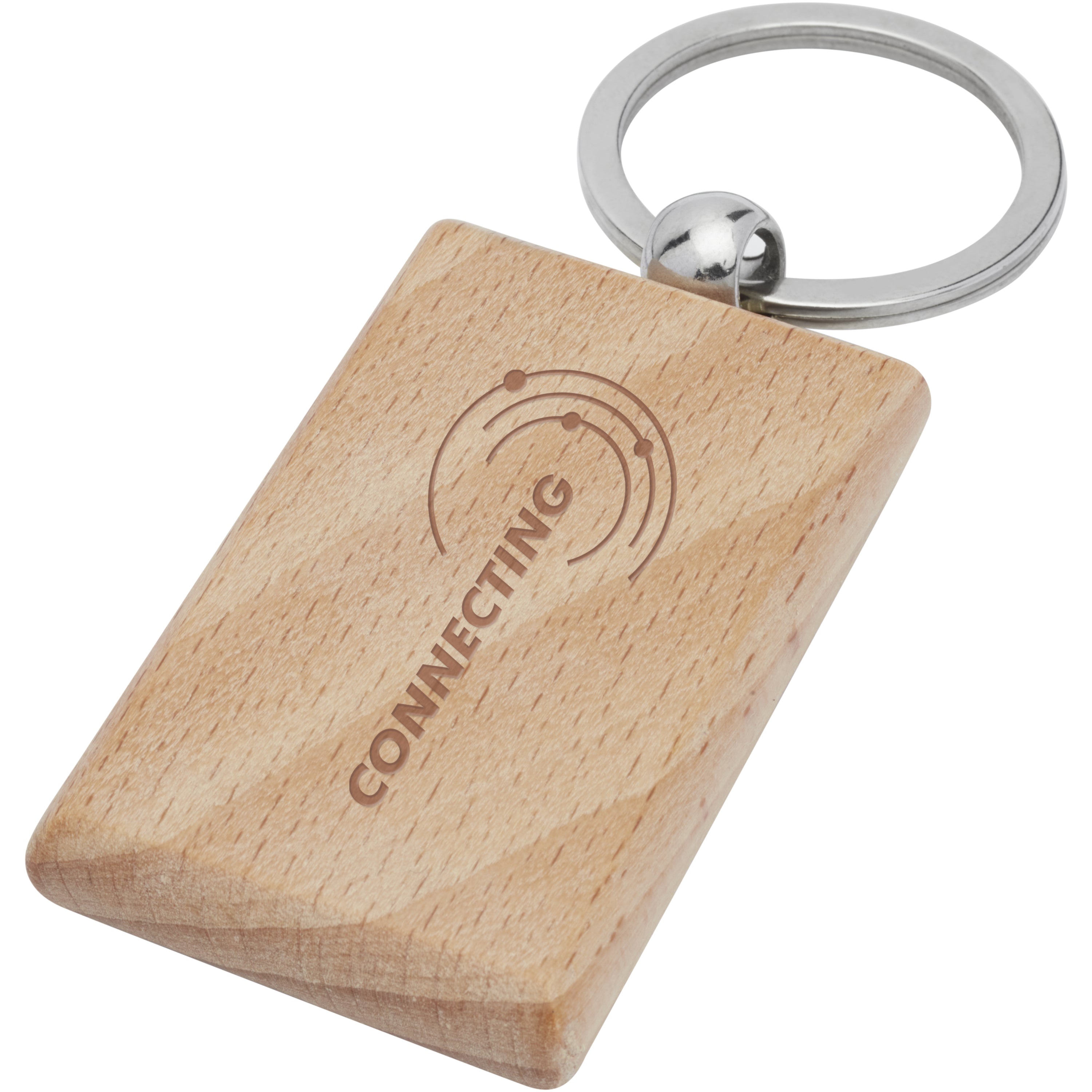 Gian Beech Wood Rectangular Keyring