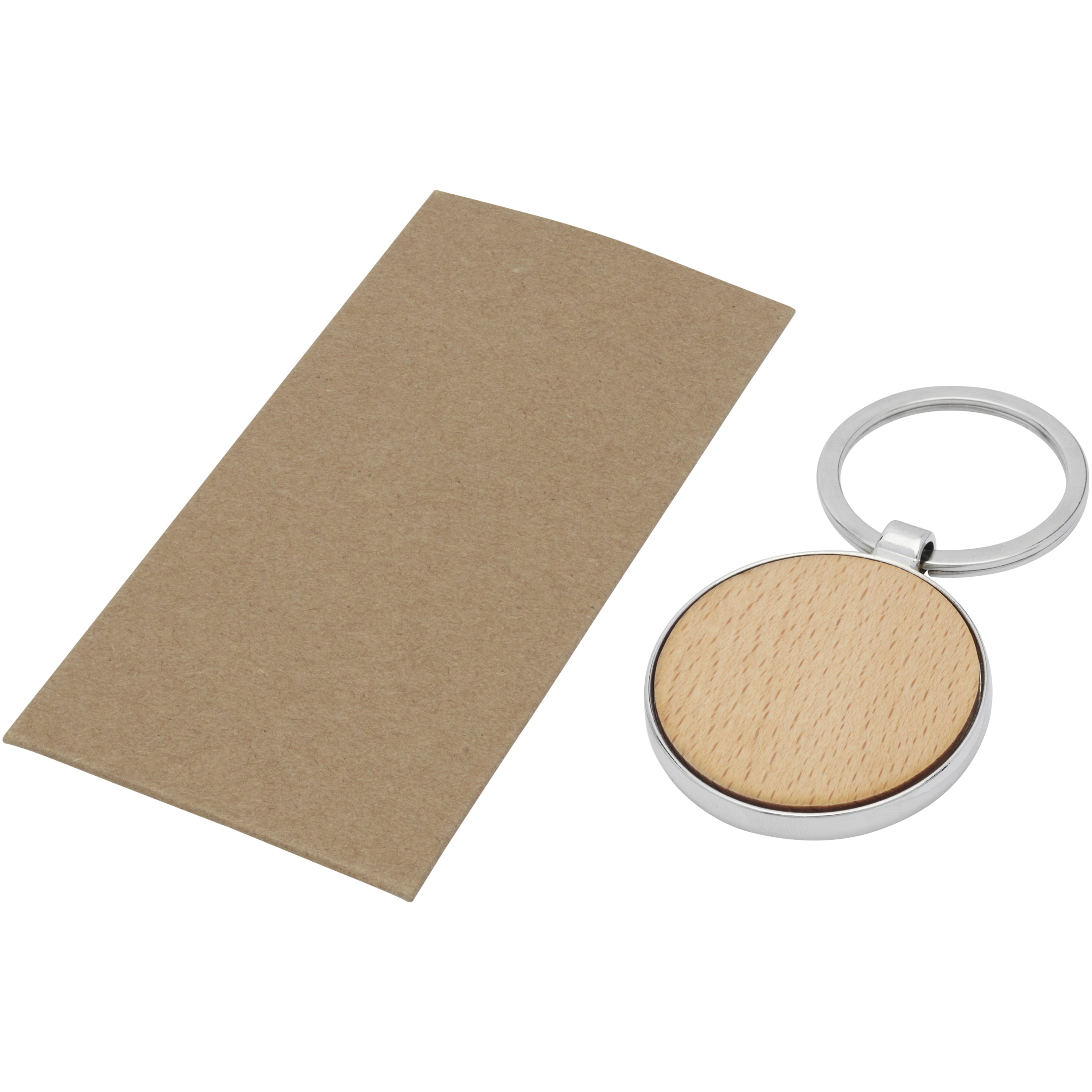 Moreno Beech Wood Round Keyring