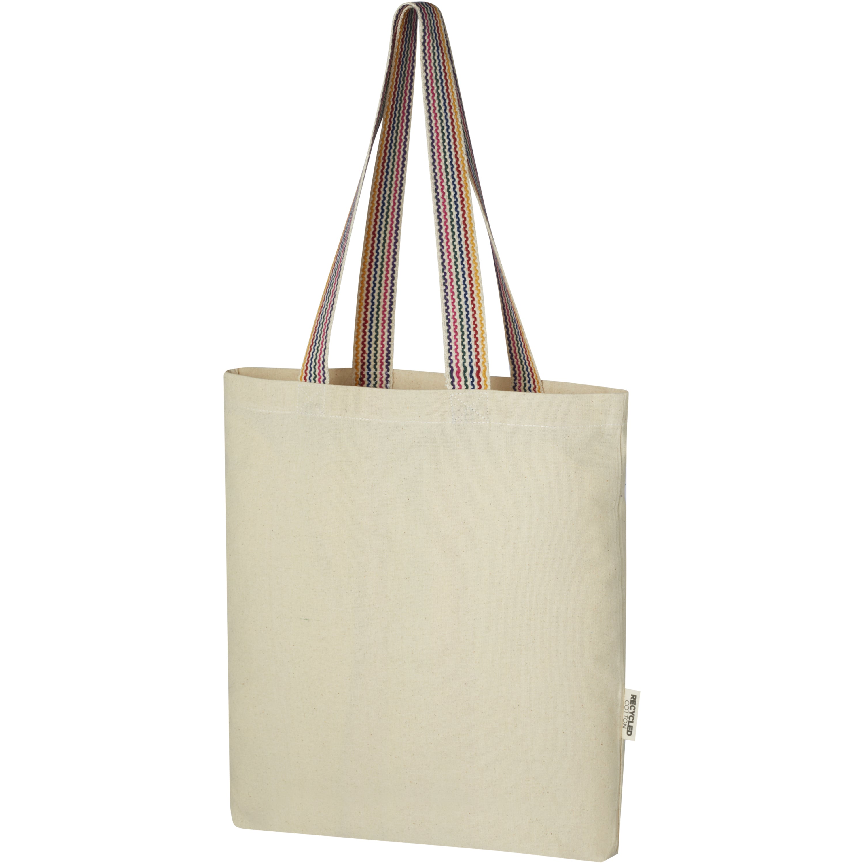 Rainbow Handle Recycled Cotton Tote Bag