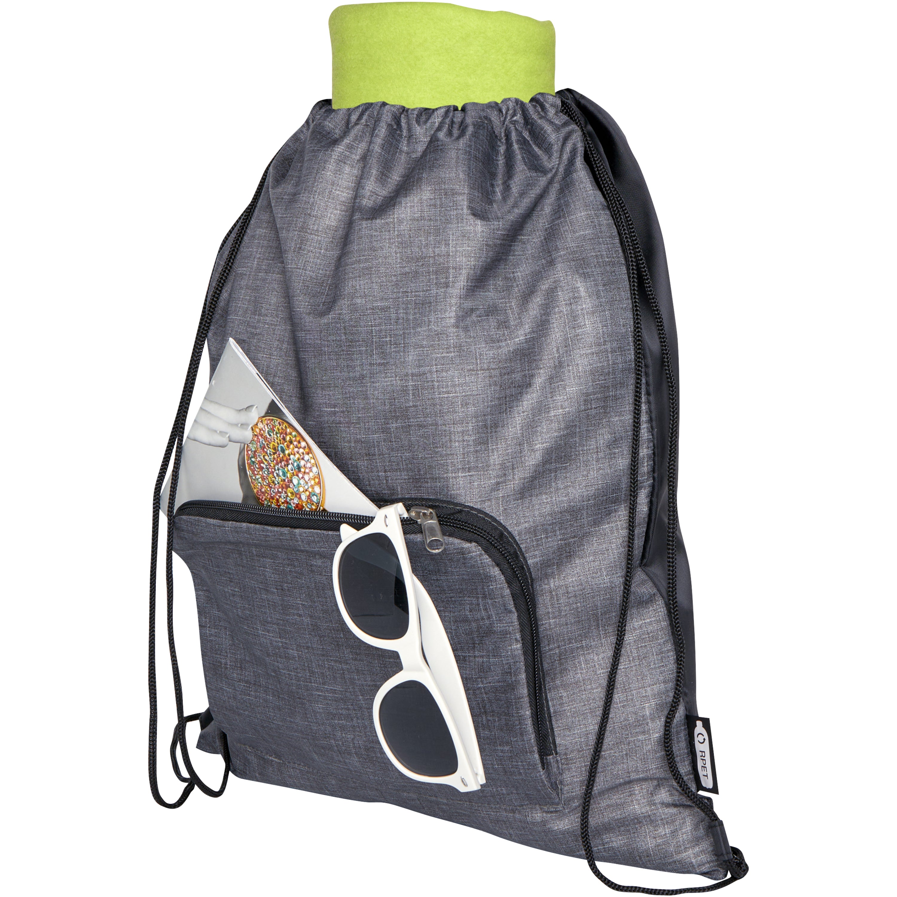 Ash Recycled Foldable Drawstring Bag
