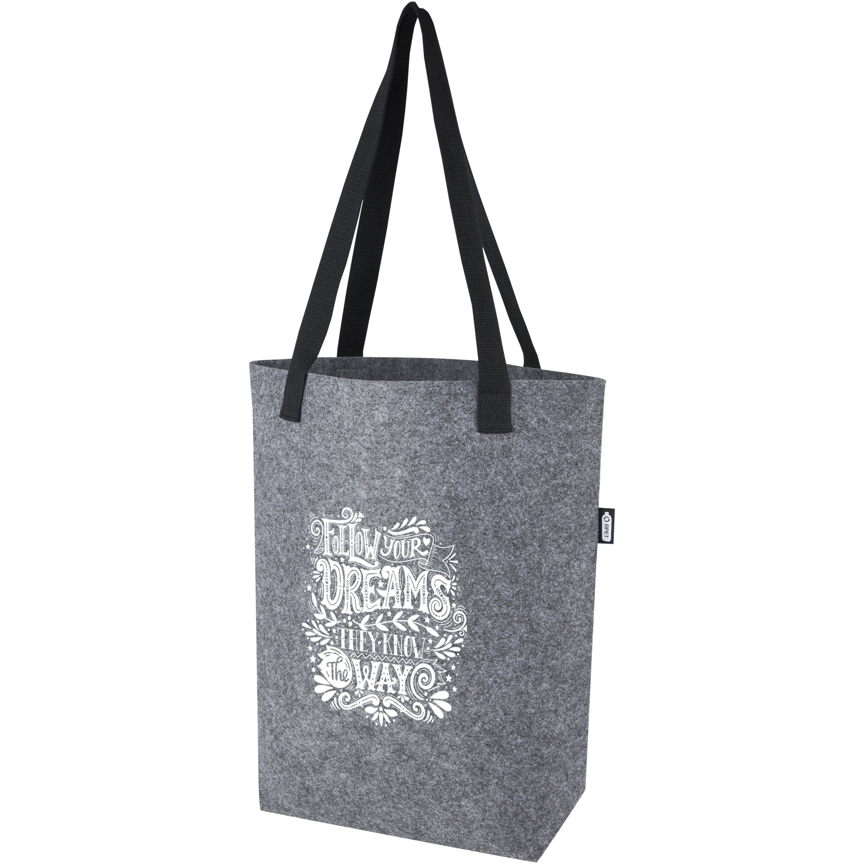Recycled Felt Wide Bottom Tote Bag