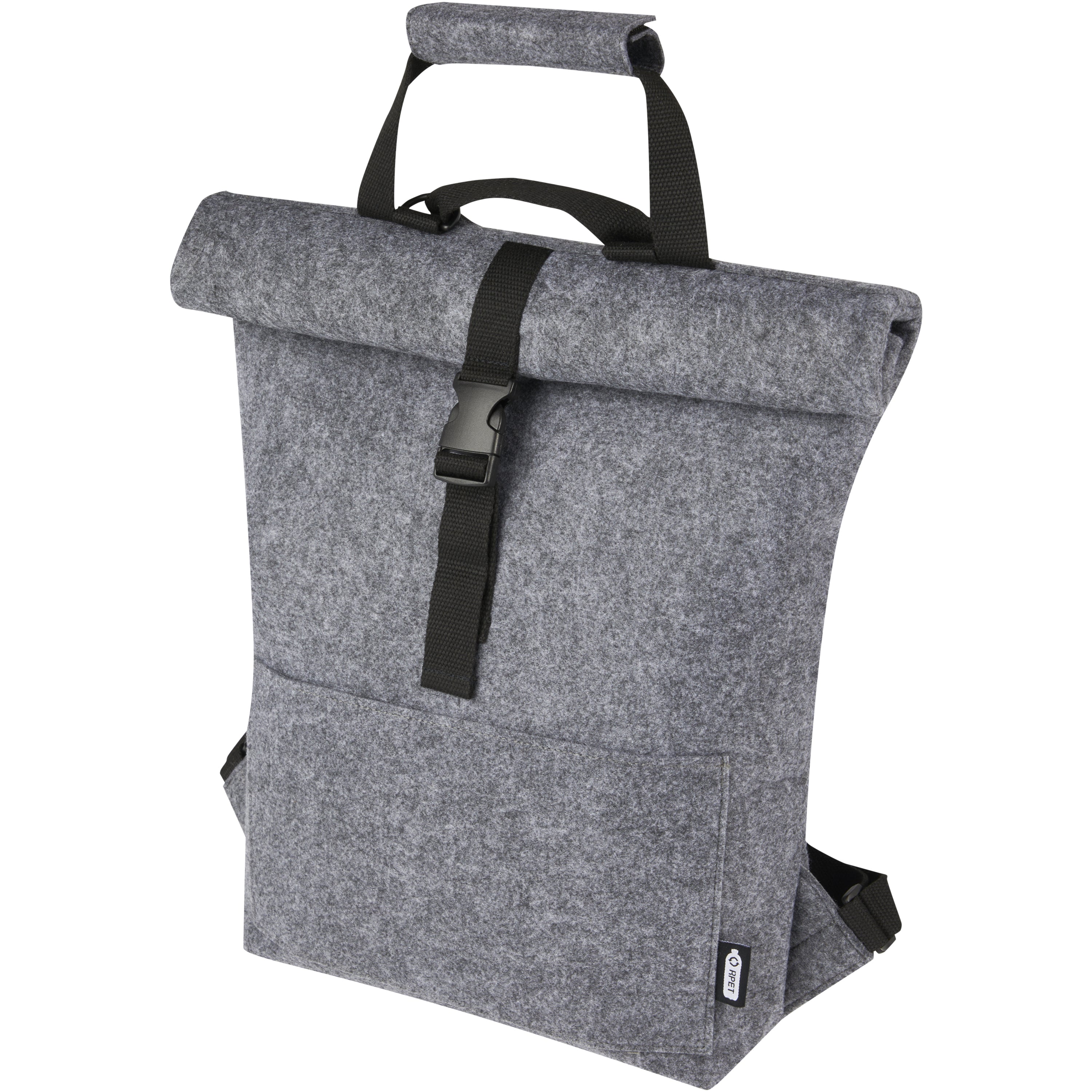 Recycled Felt Rolltop Bike Bag