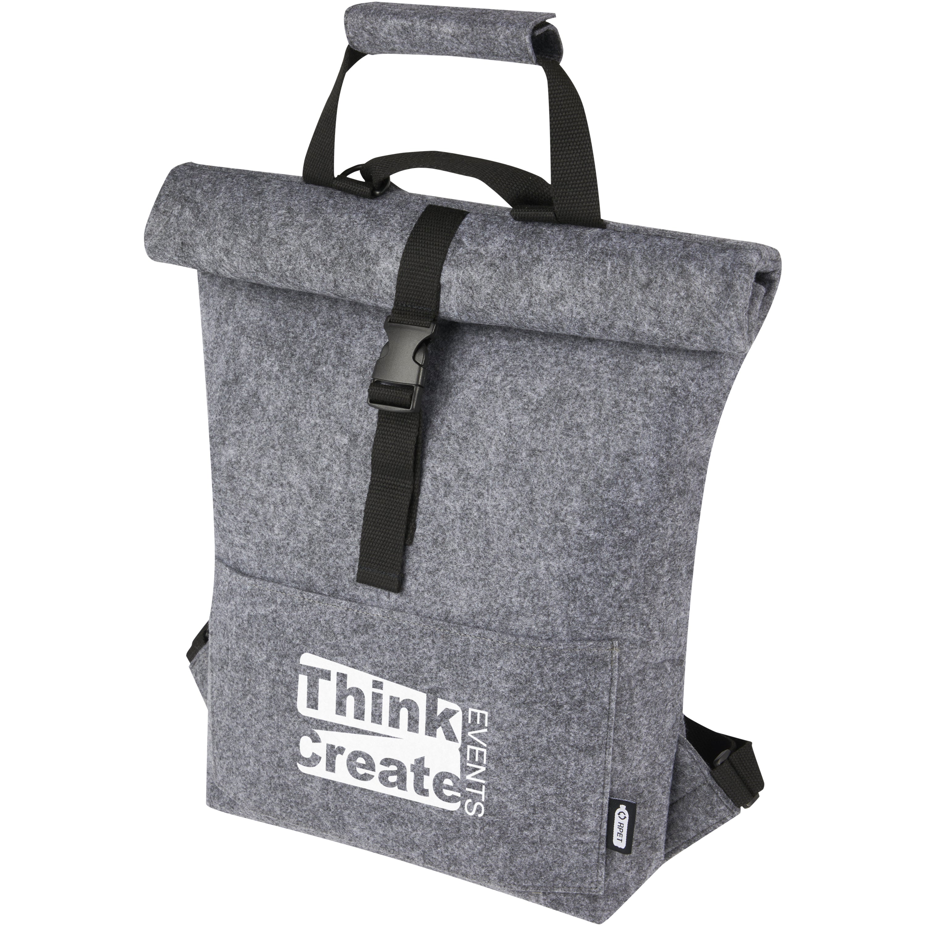 Recycled Felt Rolltop Bike Bag