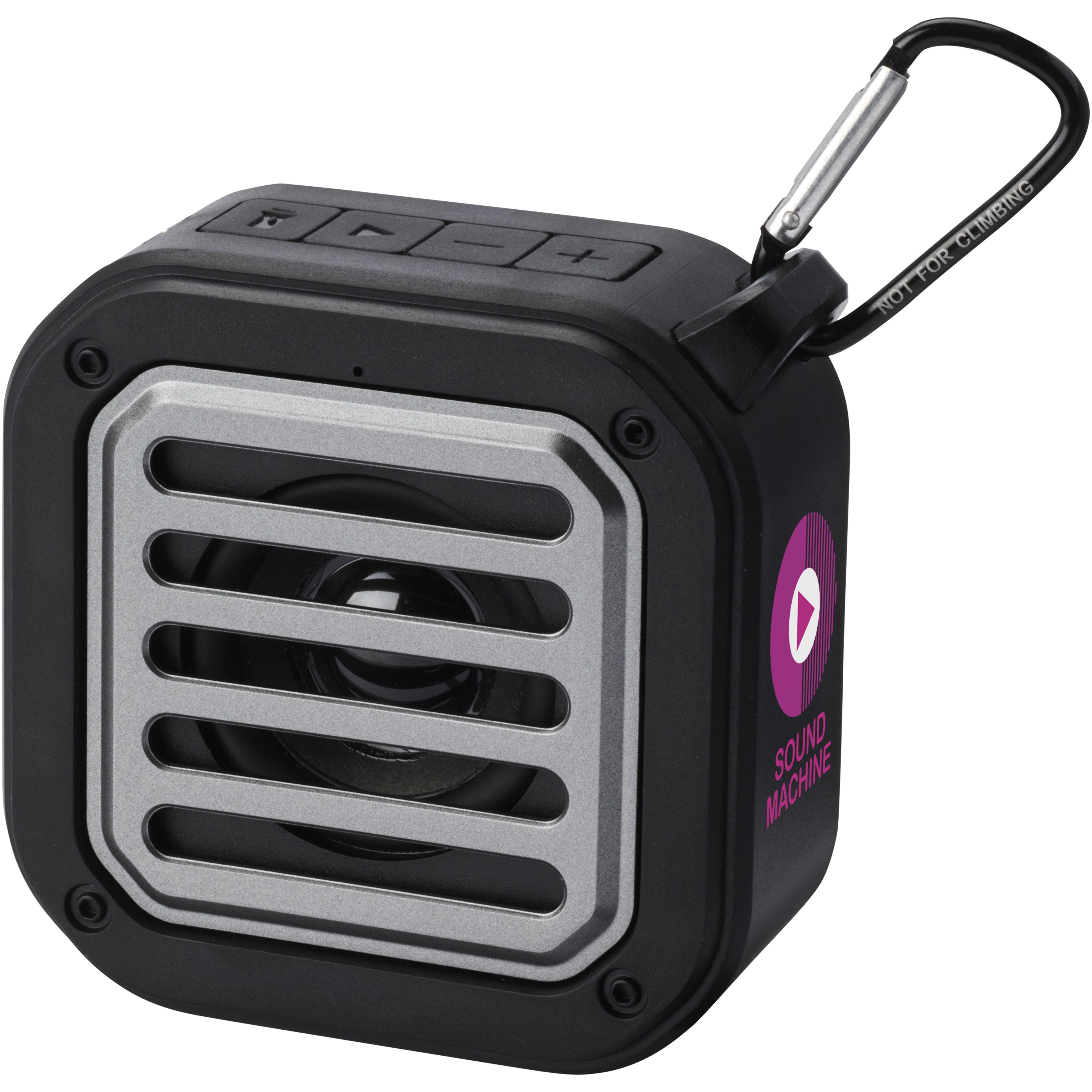 Solo Recycled Plastic Solar Wireless Speaker with Carabiner