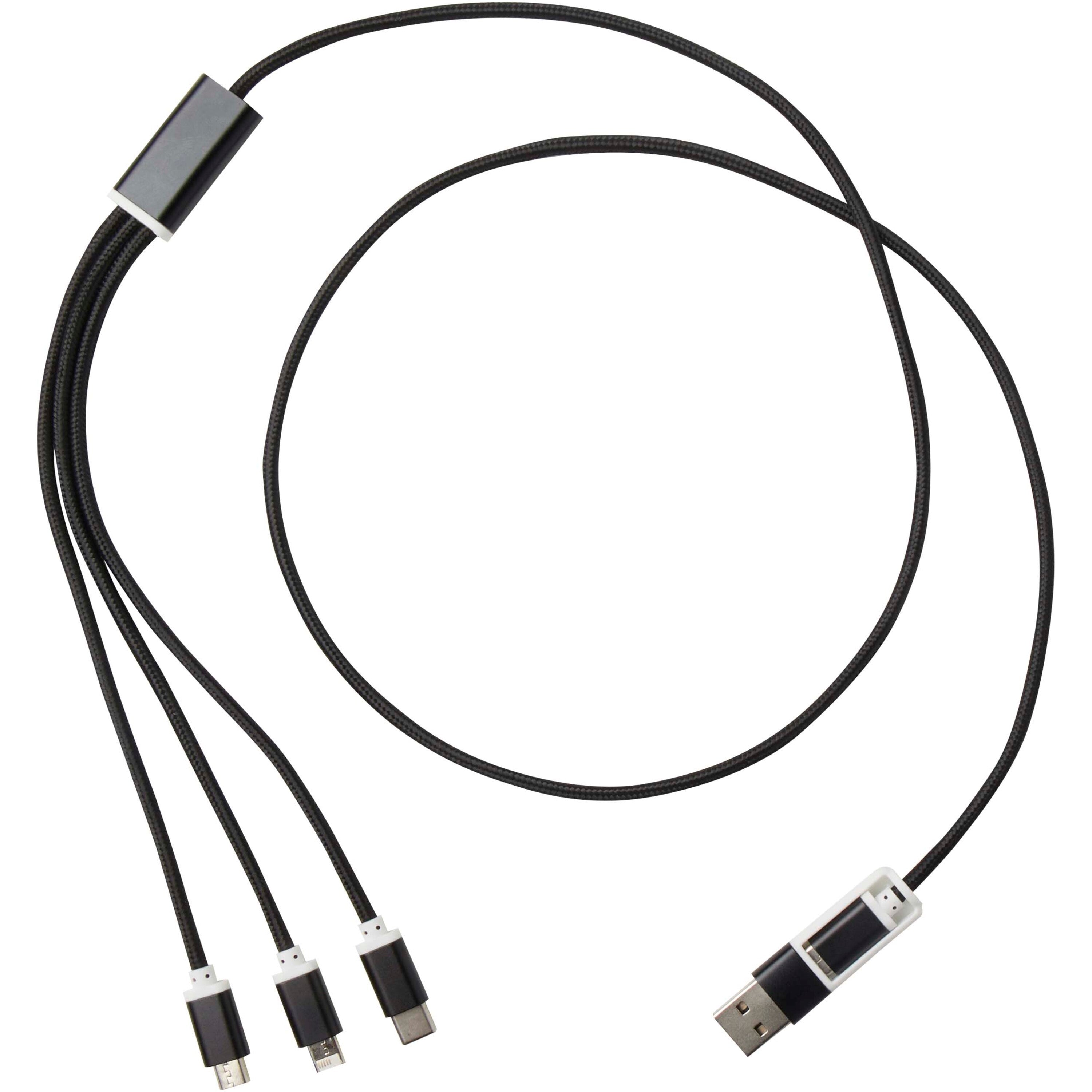 Versatile 5-1 Recycled Aluminium Charging Cable