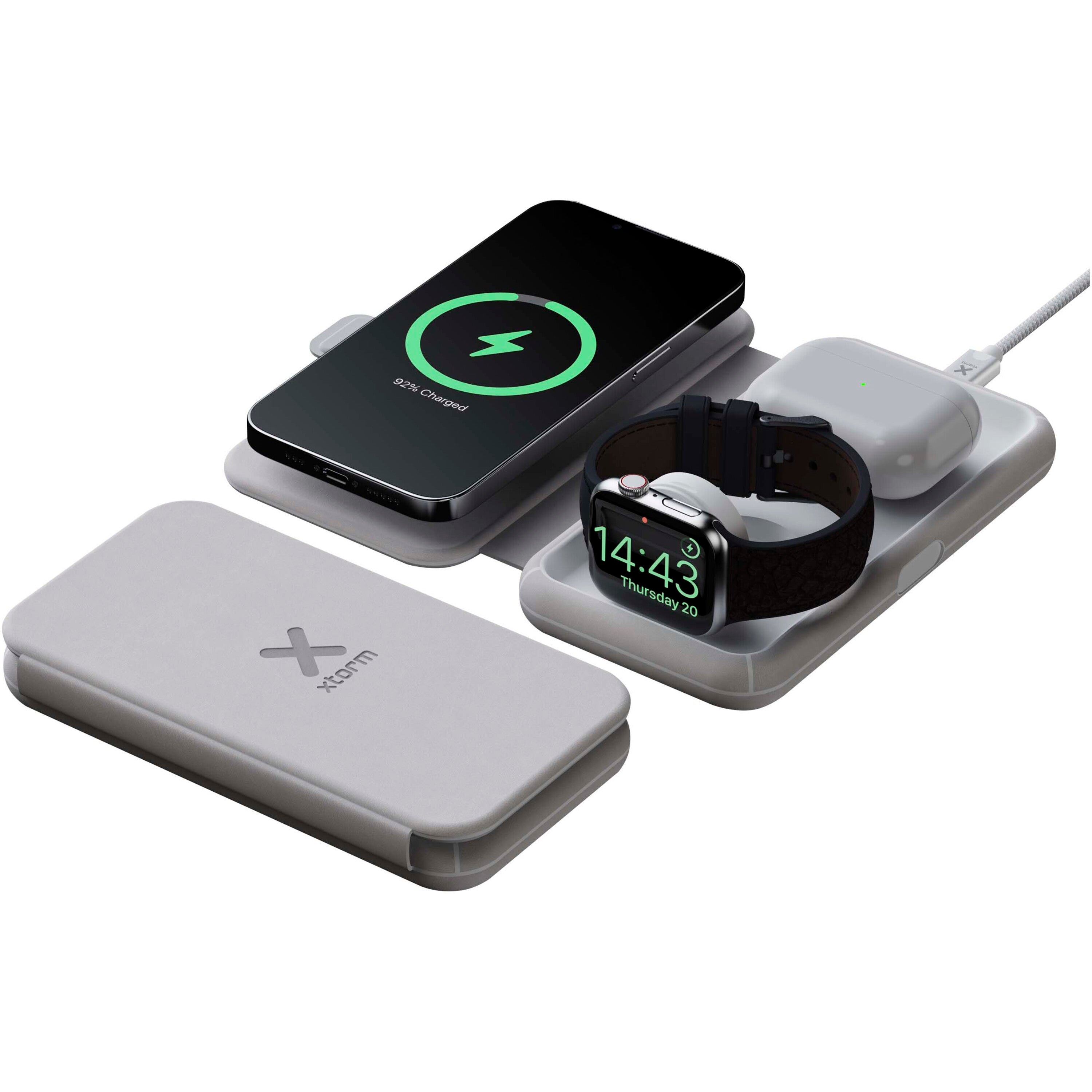 Xtorm Foldable 3-in-1 Wireless Magnetic Travel Charger