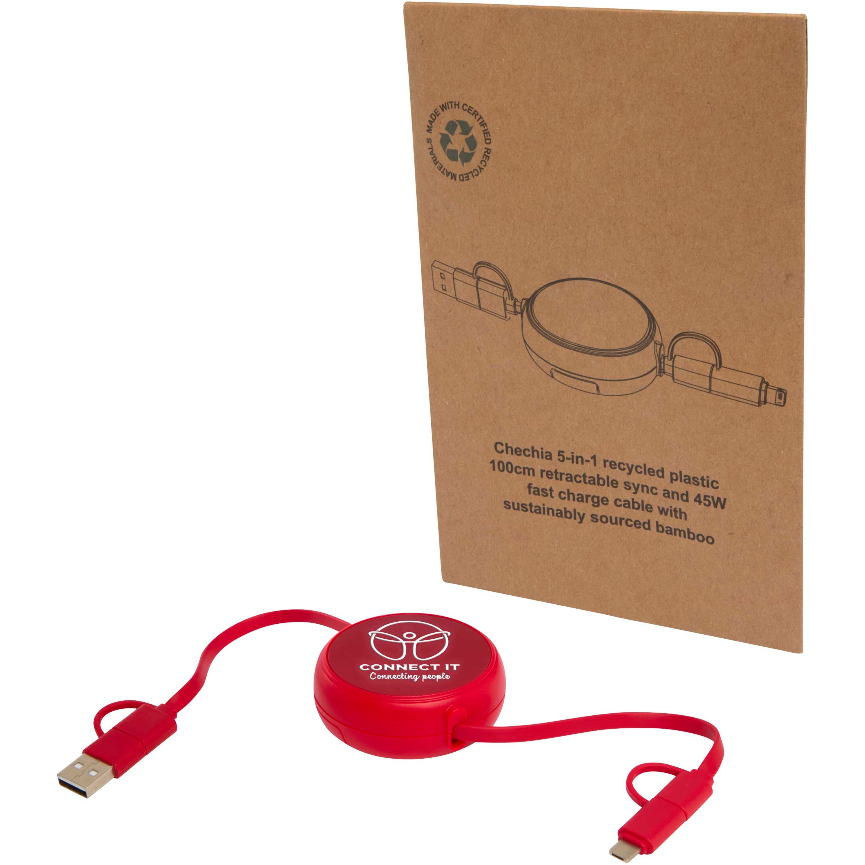 5-in-1 Retractable Data Sync and Fast Charge Cable
