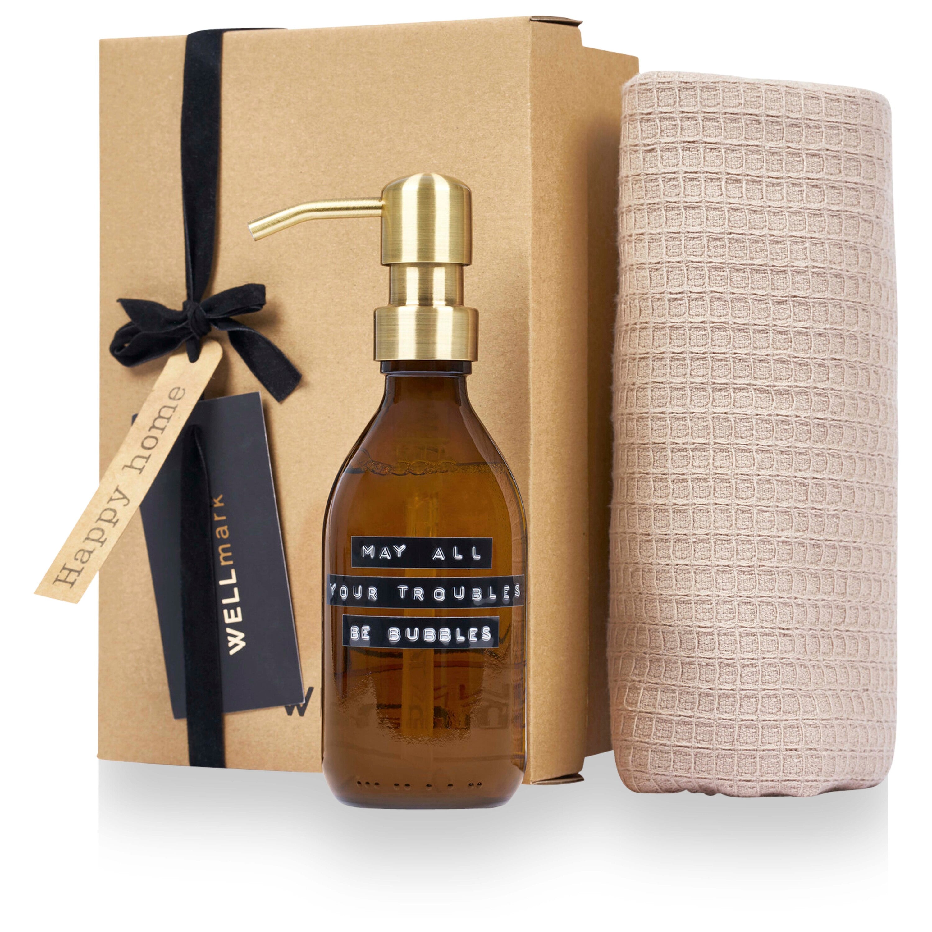 Organic Cotton Tea Towel and Hand Soap Gift Set