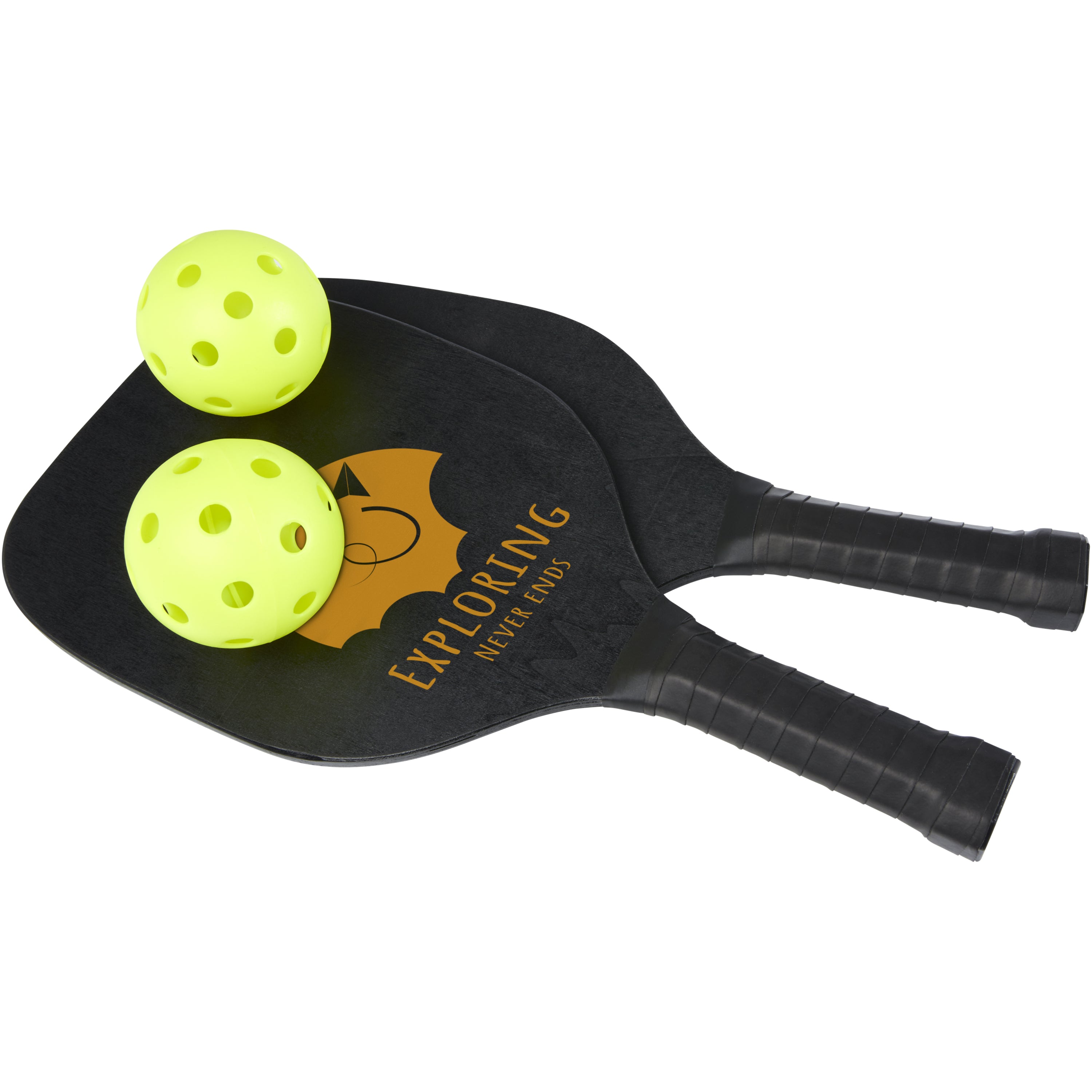 Poplar Wood Paddle Set in Mesh Pouch