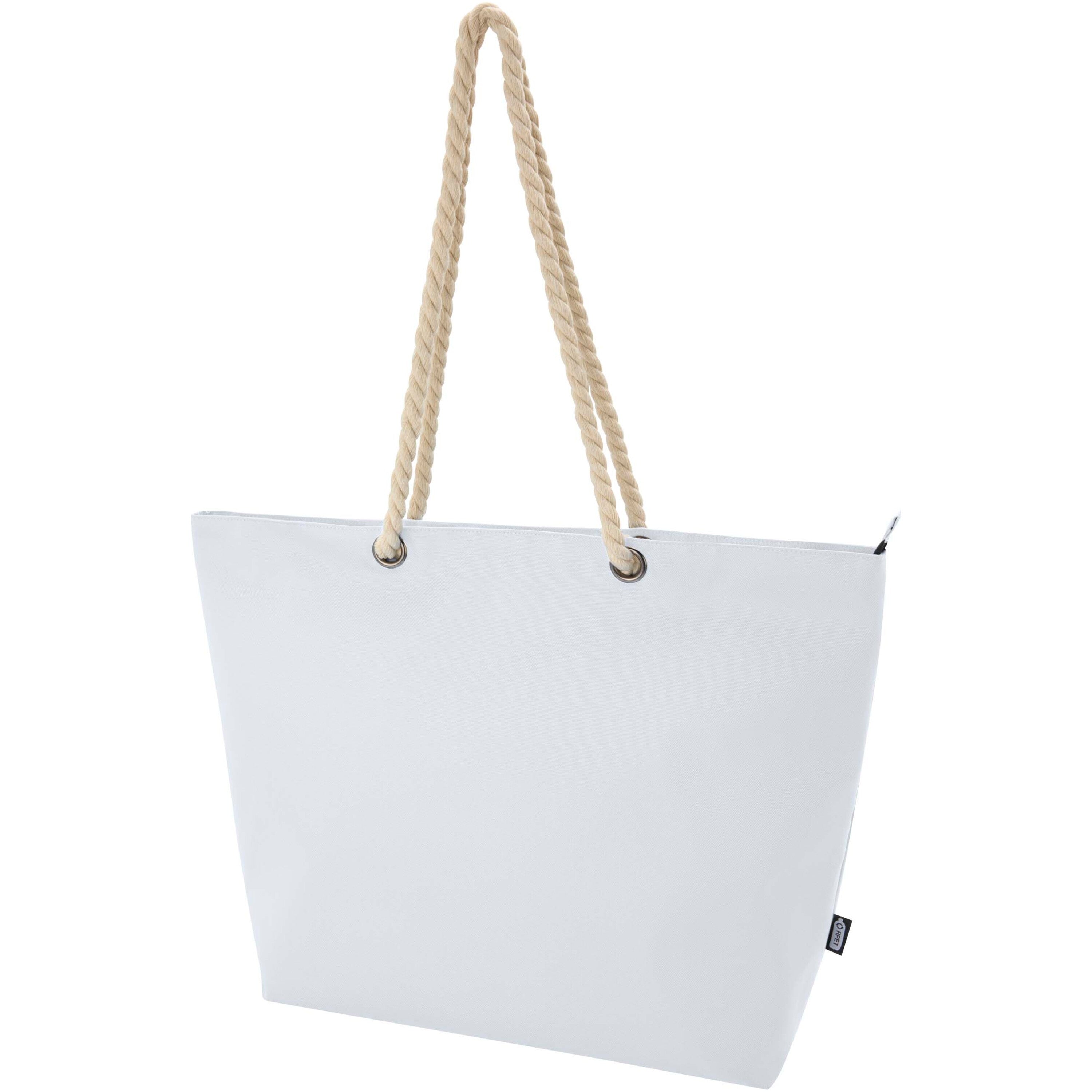 Recycled Beach Cooler Tote Bag with Cord Handles