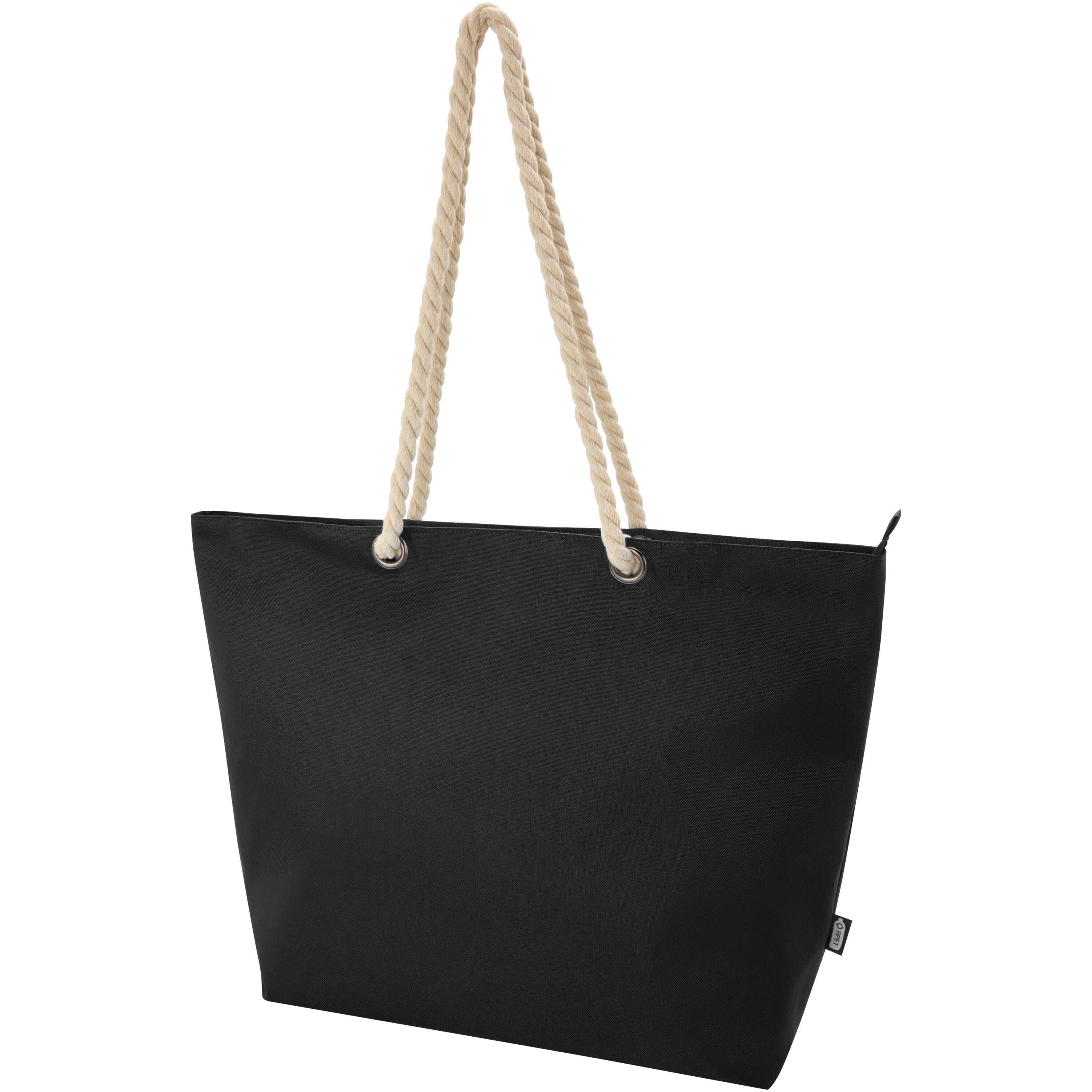 Recycled Beach Cooler Tote Bag with Cord Handles