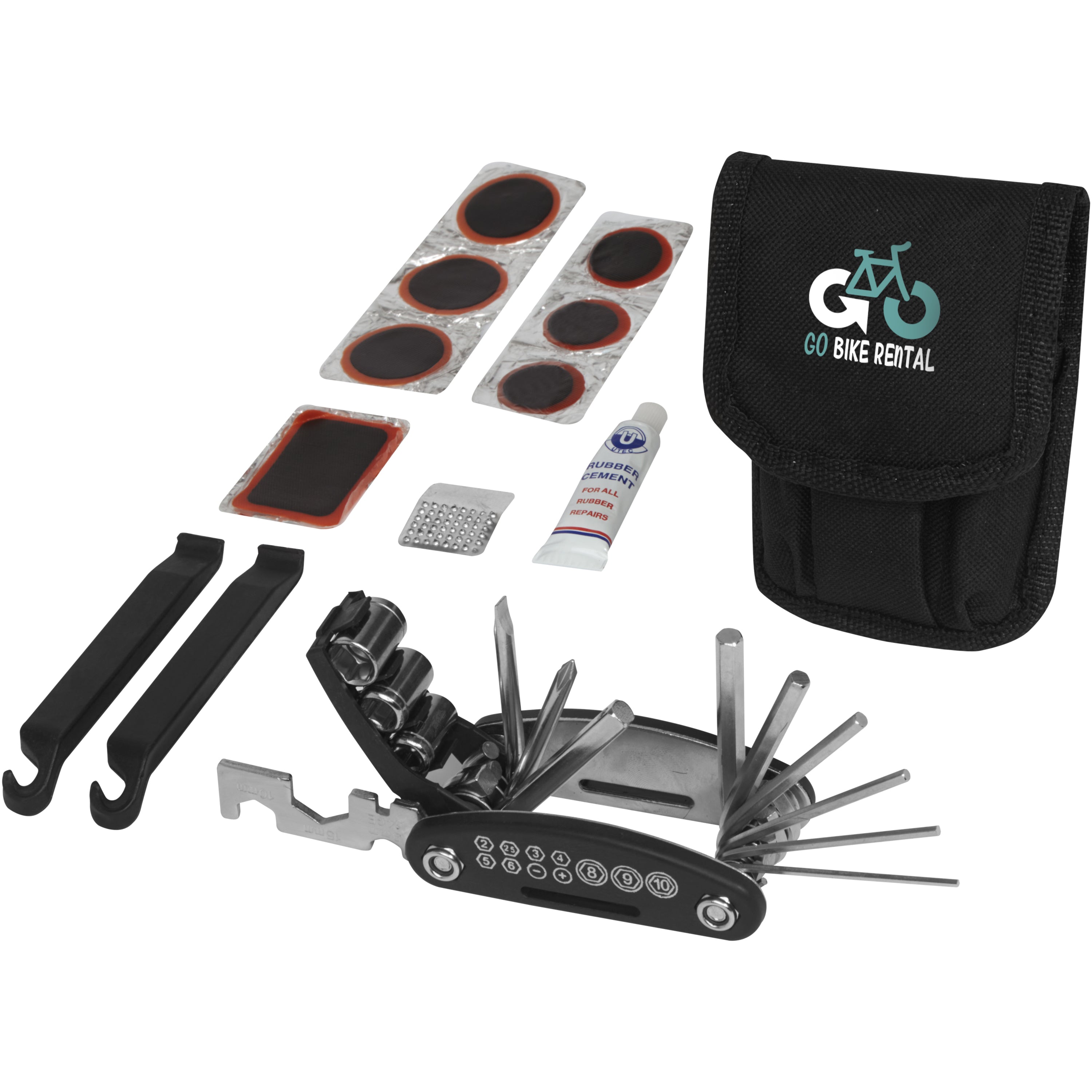 Attachable Hook and Loop Bicycle Repair Kit