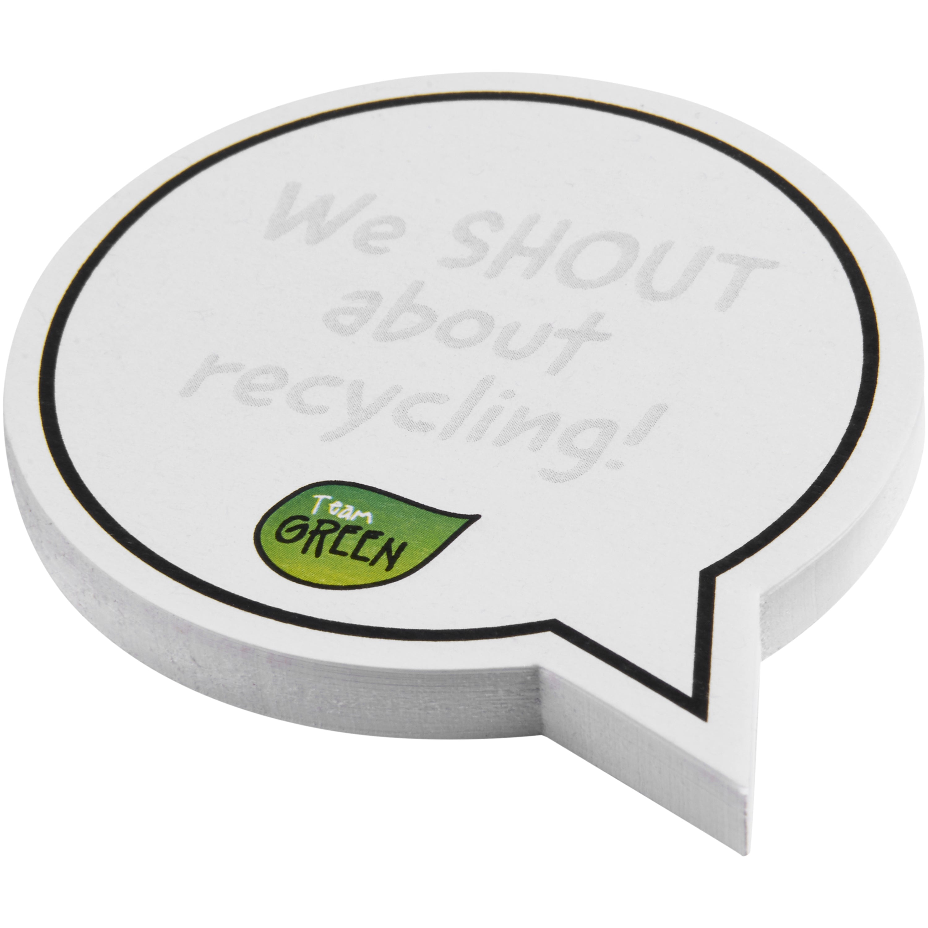 Speech Bubble Shaped Recycled Sticky Notes