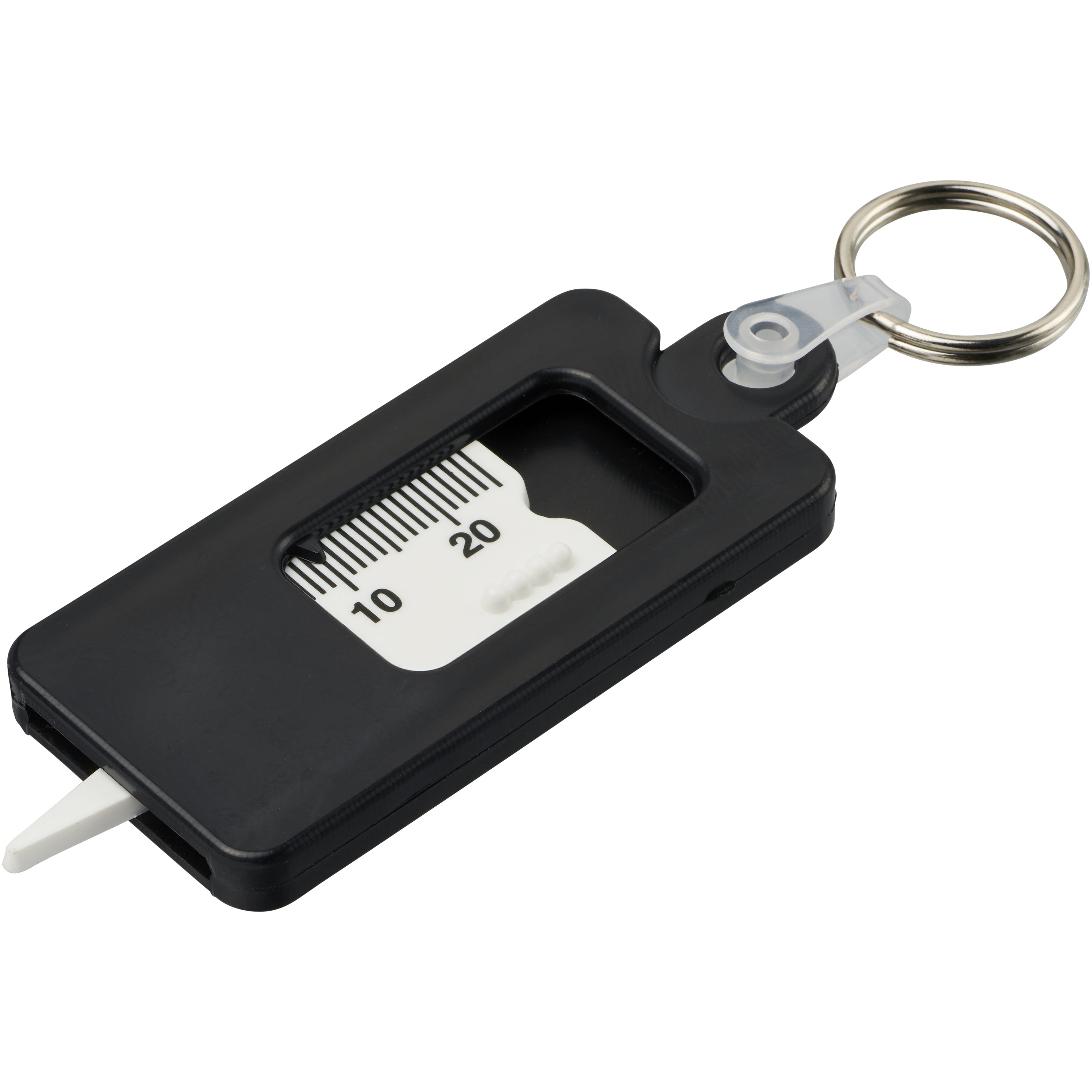 Recycled Tyre Tread Gauge Keyring