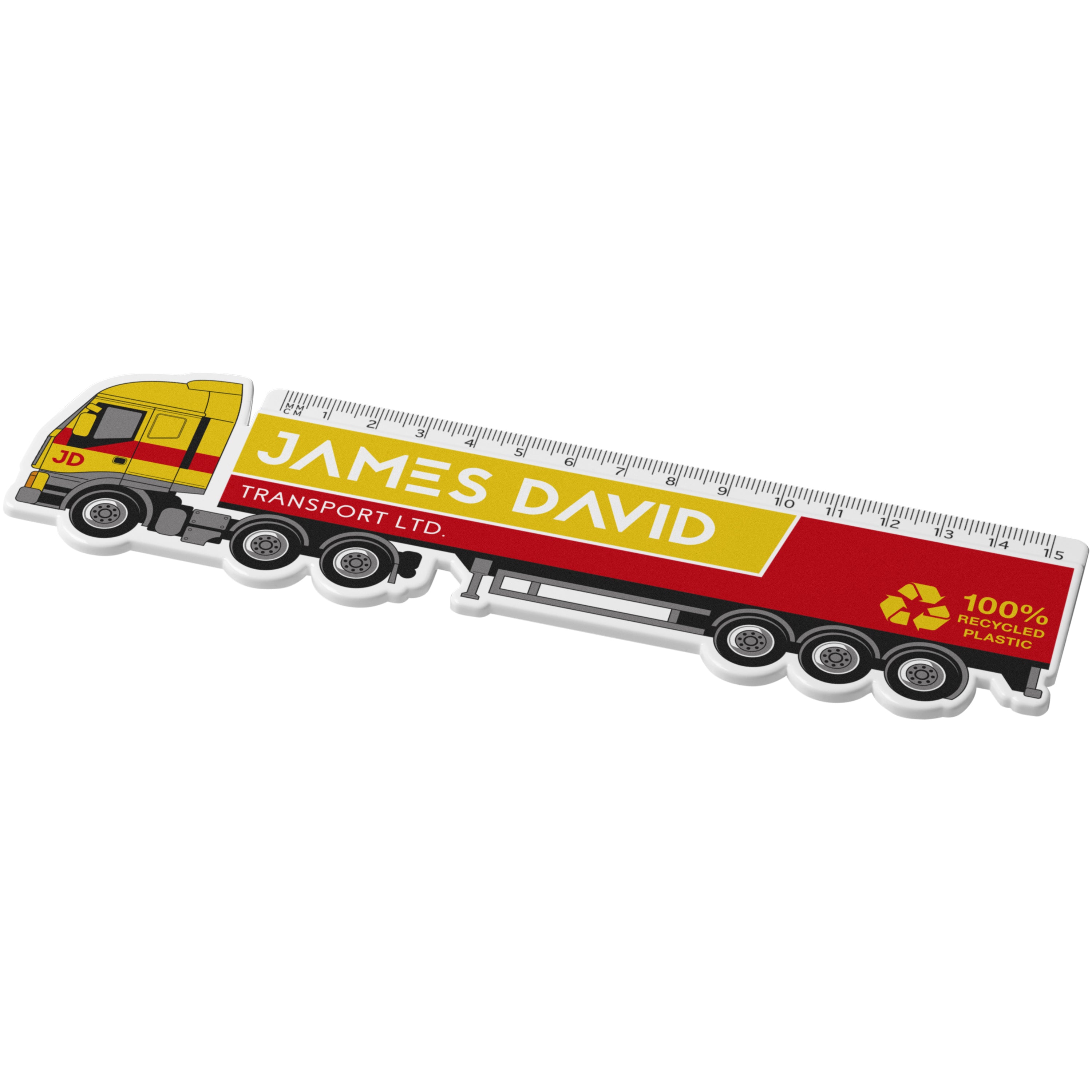 15cm Lorry Shaped Recycled Plastic Ruler