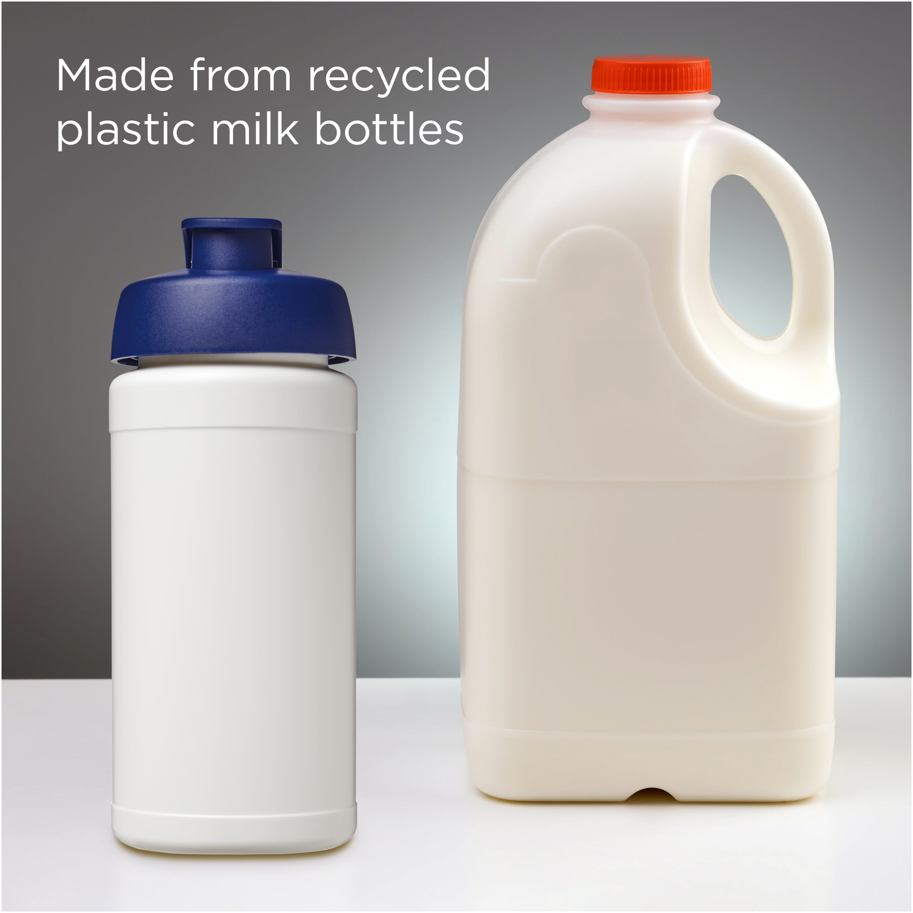 Recycled Plastic Flip Lid Sports Water Bottle