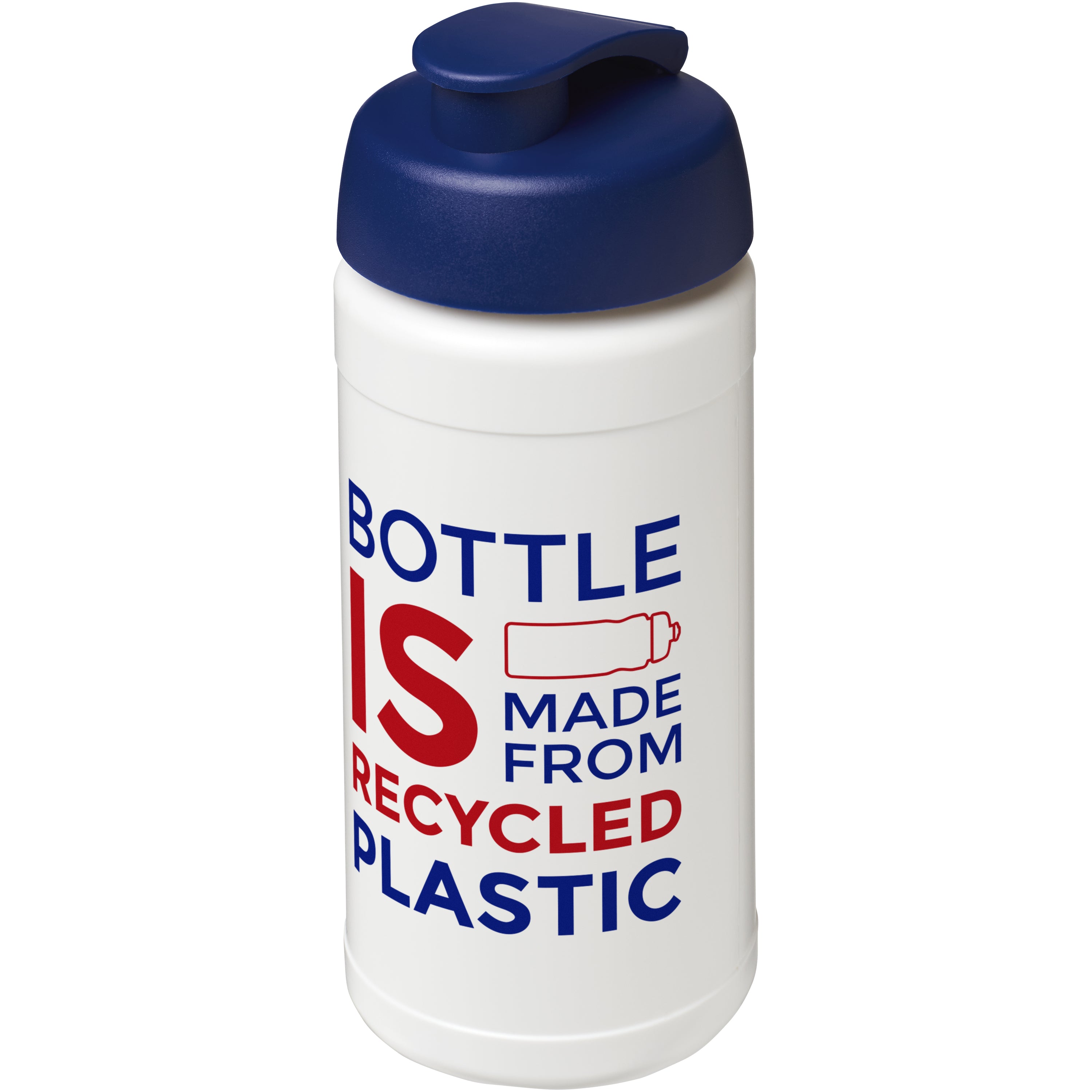 Recycled Plastic Flip Lid Sports Water Bottle