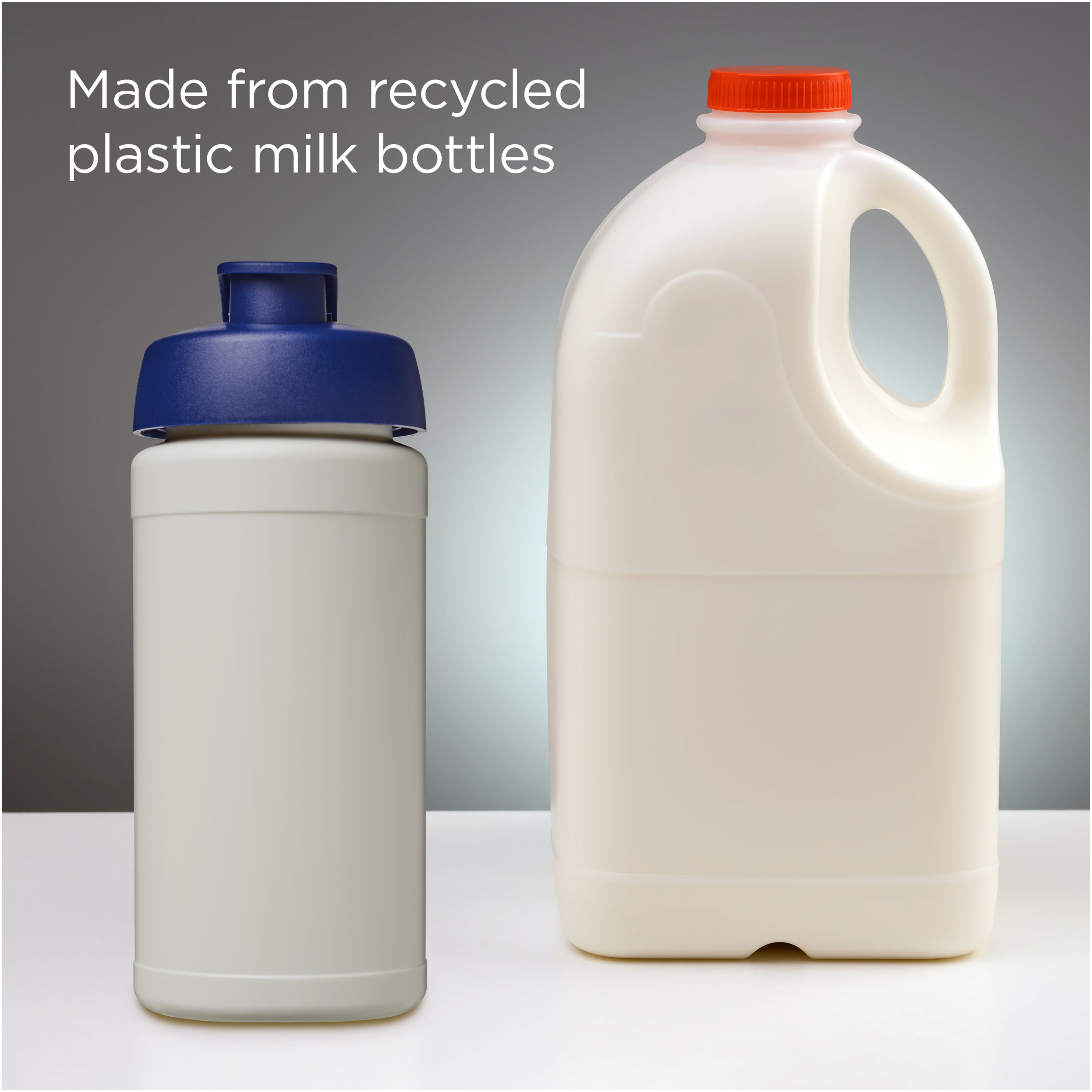 Recycled Plastic Flip Lid Sports Water Bottle