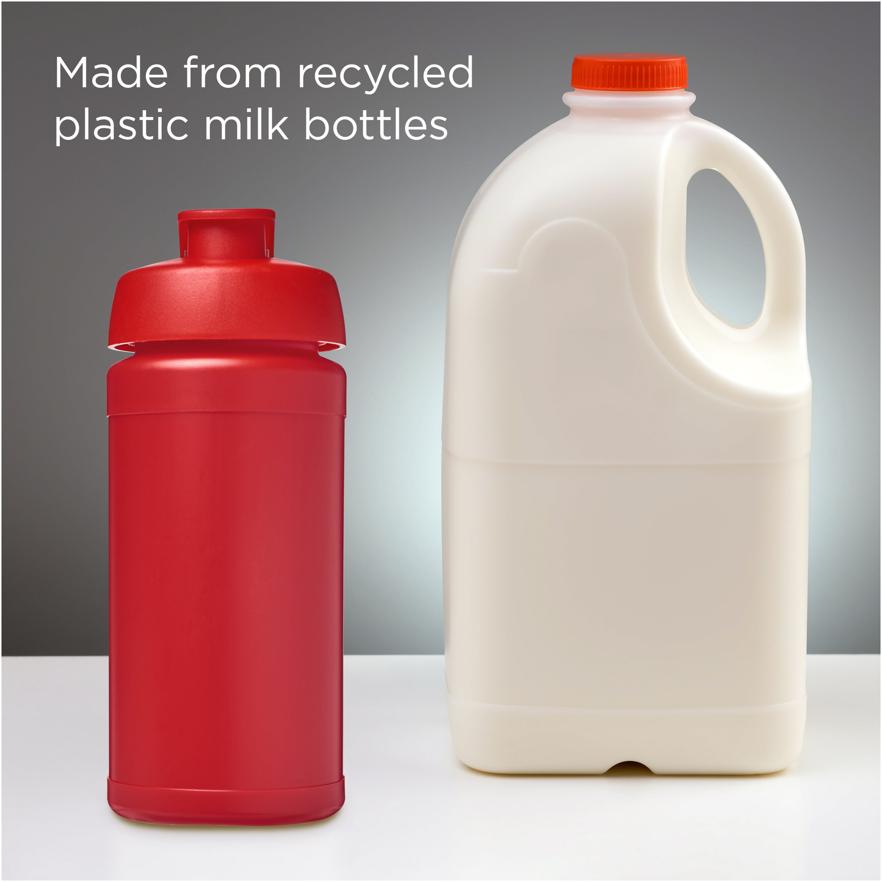 Recycled Plastic Flip Lid Sports Water Bottle