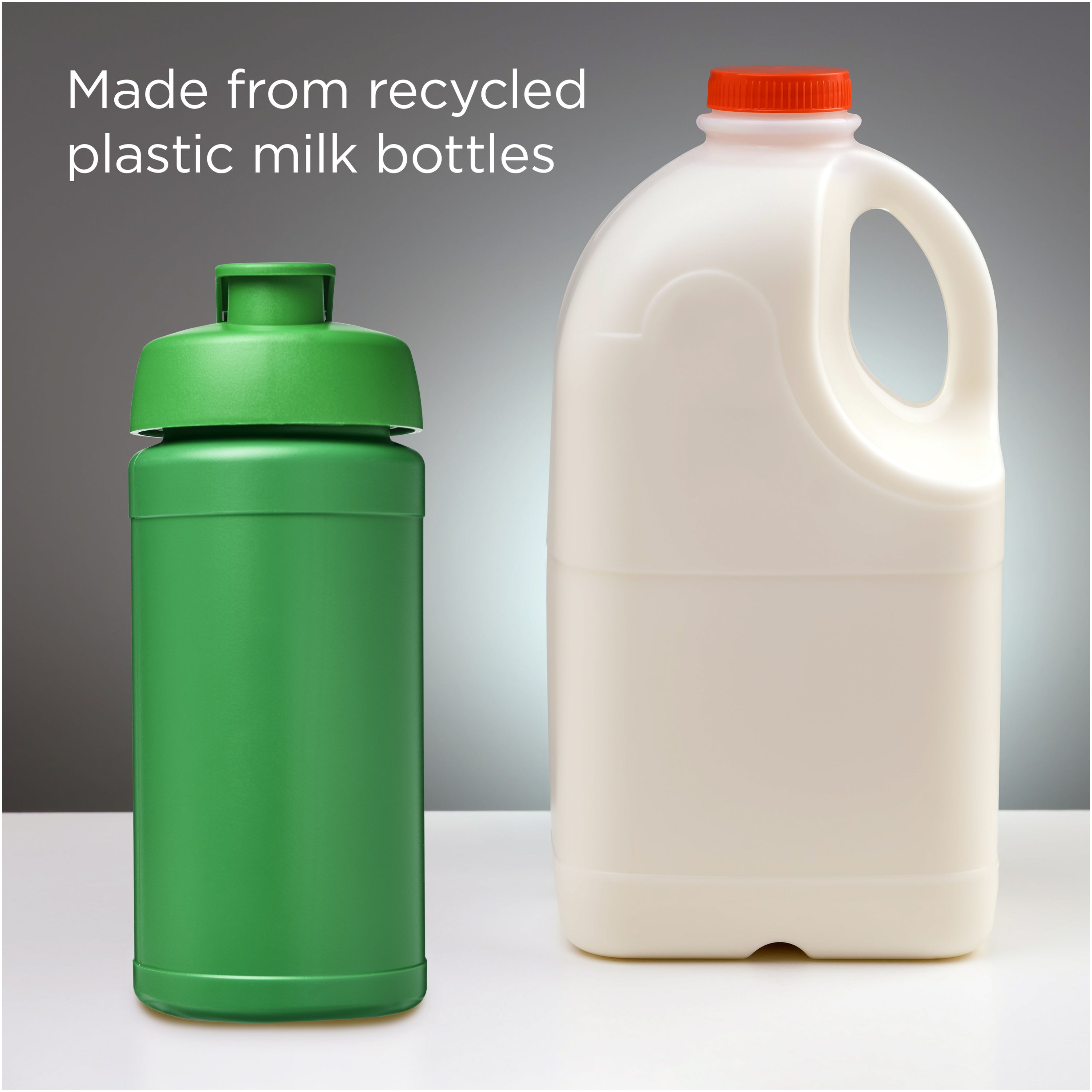 Recycled Plastic Flip Lid Sports Water Bottle